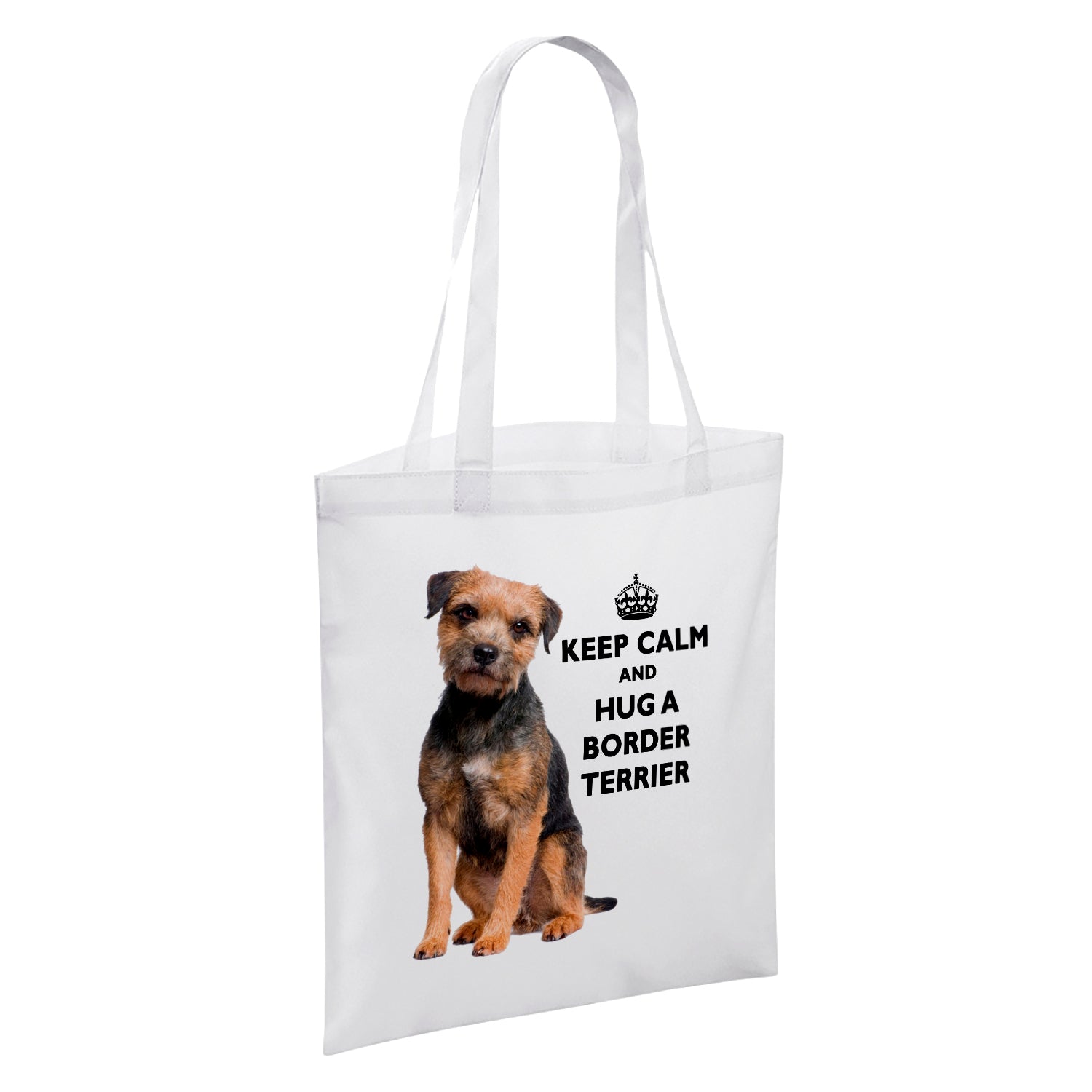 Keep Calm And Hug An Animal (Various) White Reusable Shopper Tote Bag