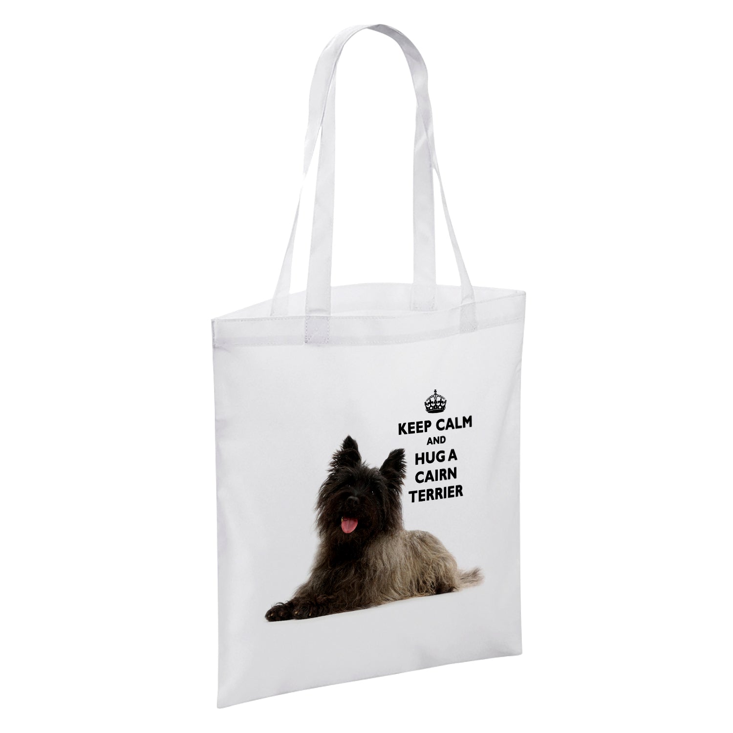 Keep Calm And Hug An Animal (Various) White Reusable Shopper Tote Bag