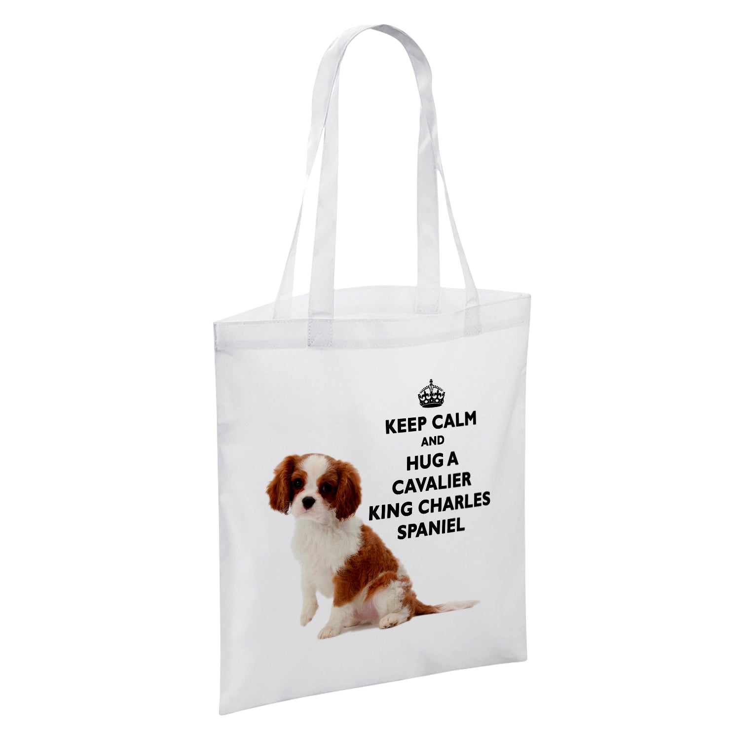 Keep Calm And Hug An Animal (Various) White Reusable Shopper Tote Bag
