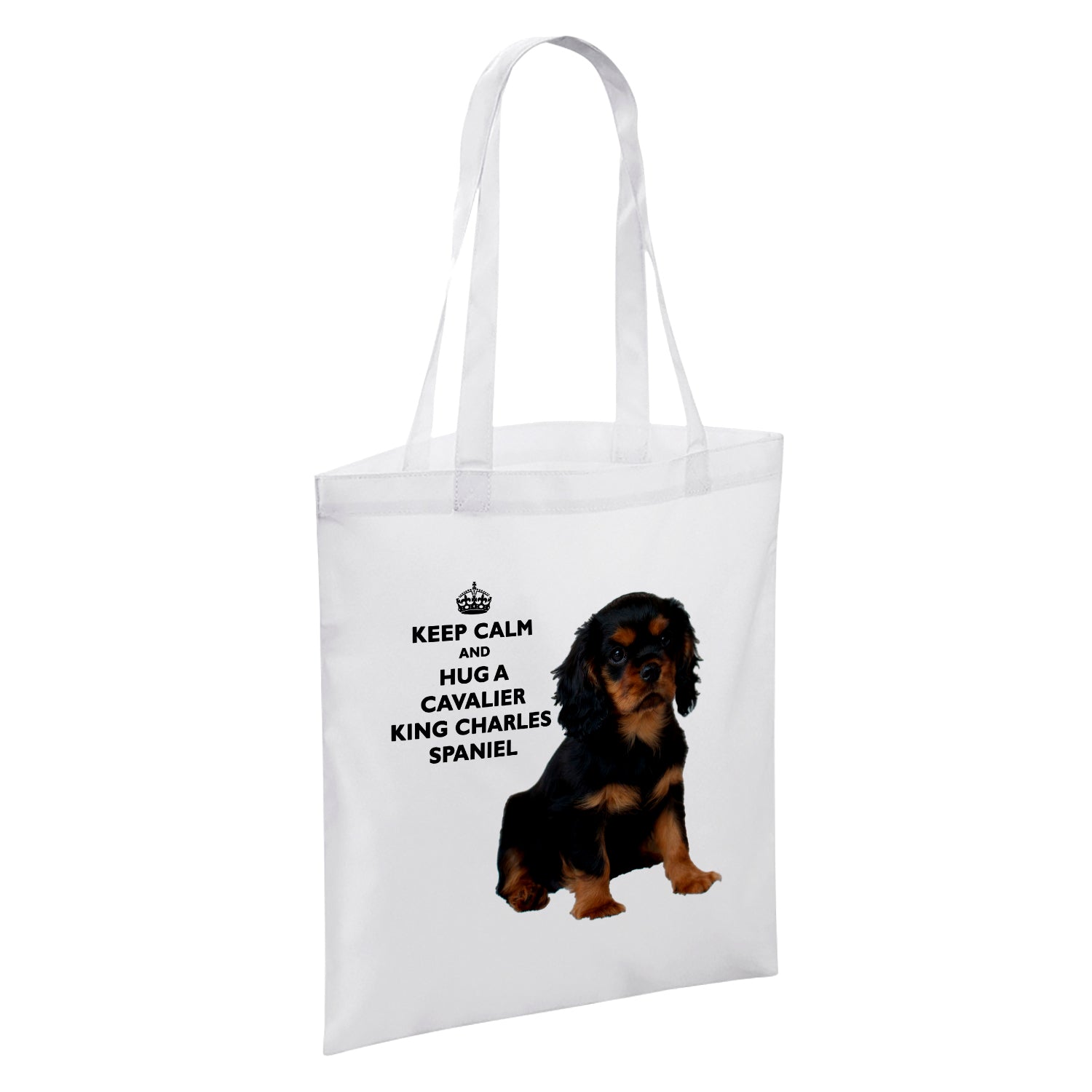 Keep Calm And Hug An Animal (Various) White Reusable Shopper Tote Bag