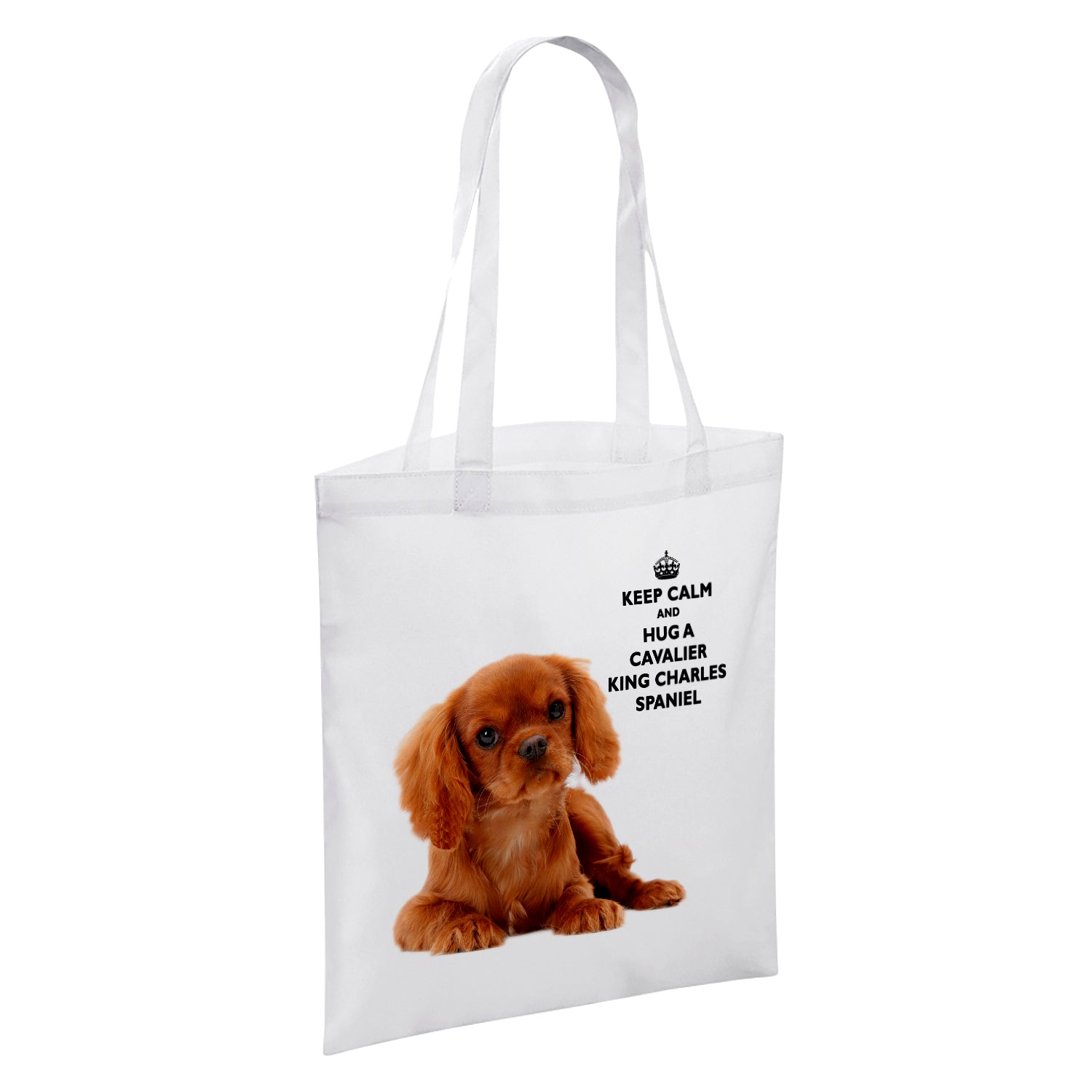 Keep Calm And Hug An Animal (Various) White Reusable Shopper Tote Bag