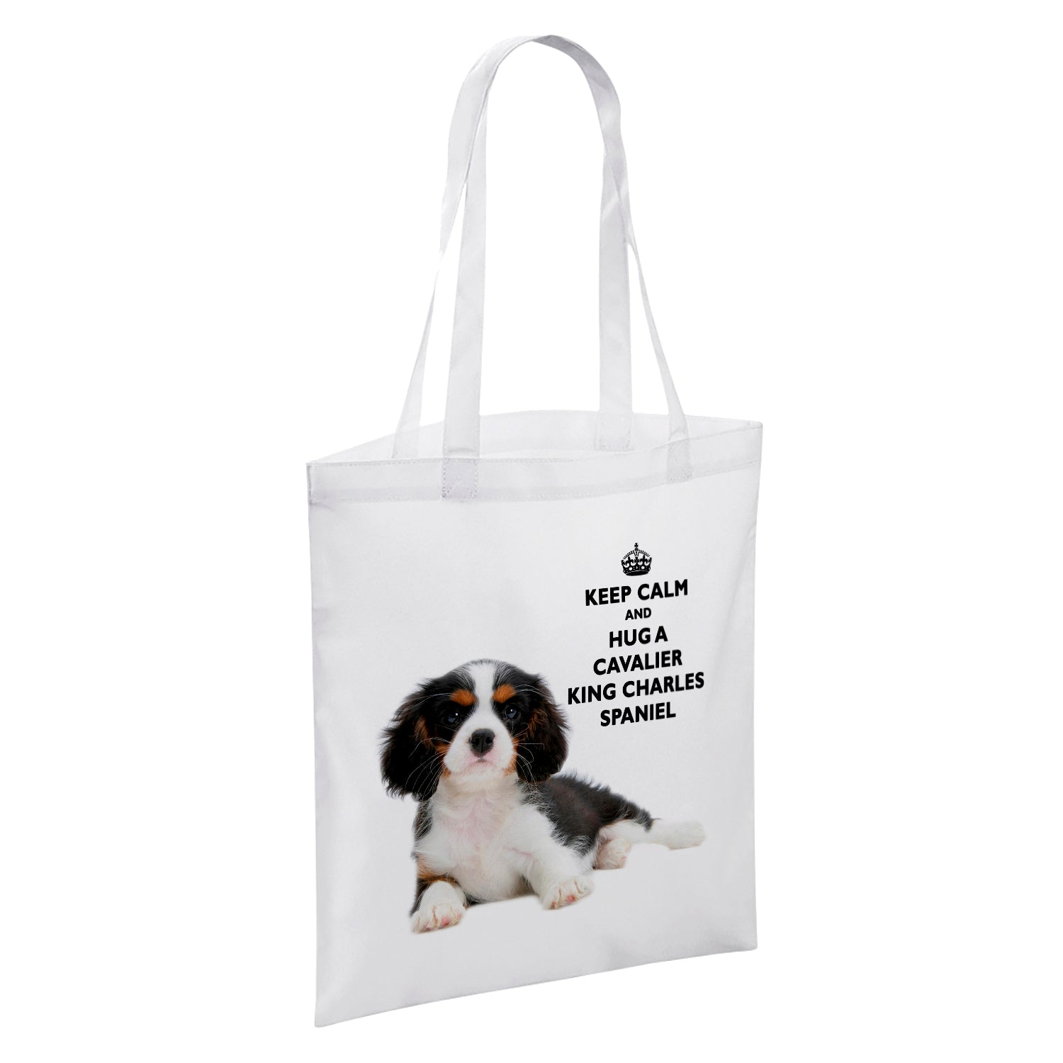 Keep Calm And Hug An Animal (Various) White Reusable Shopper Tote Bag