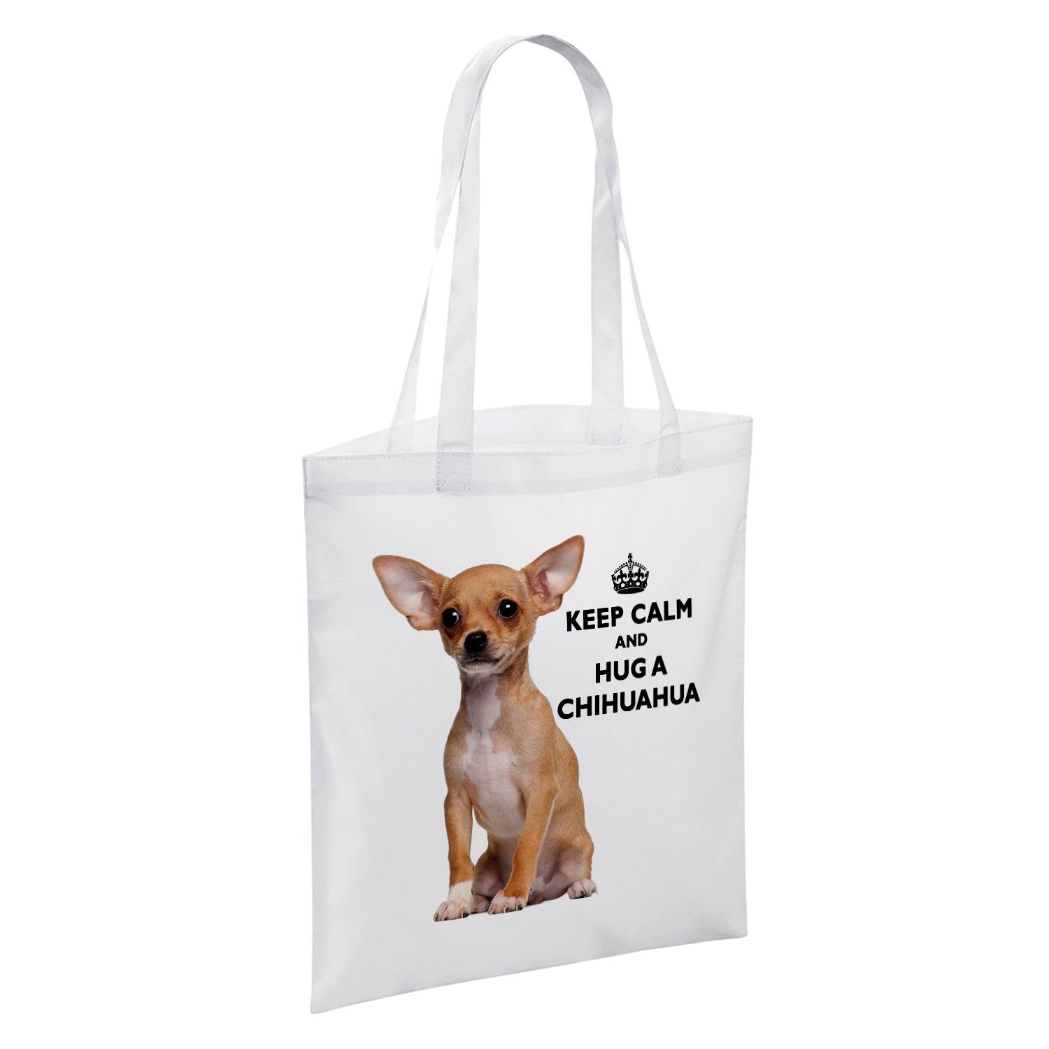 Keep Calm And Hug An Animal (Various) White Reusable Shopper Tote Bag