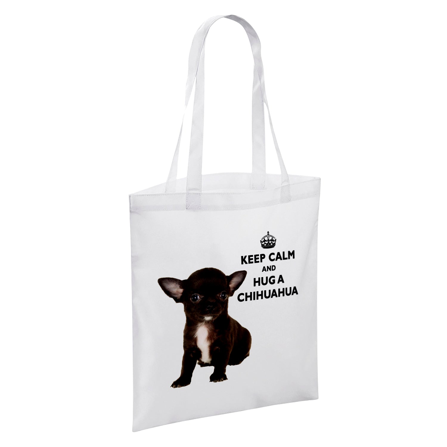 Keep Calm And Hug An Animal (Various) White Reusable Shopper Tote Bag
