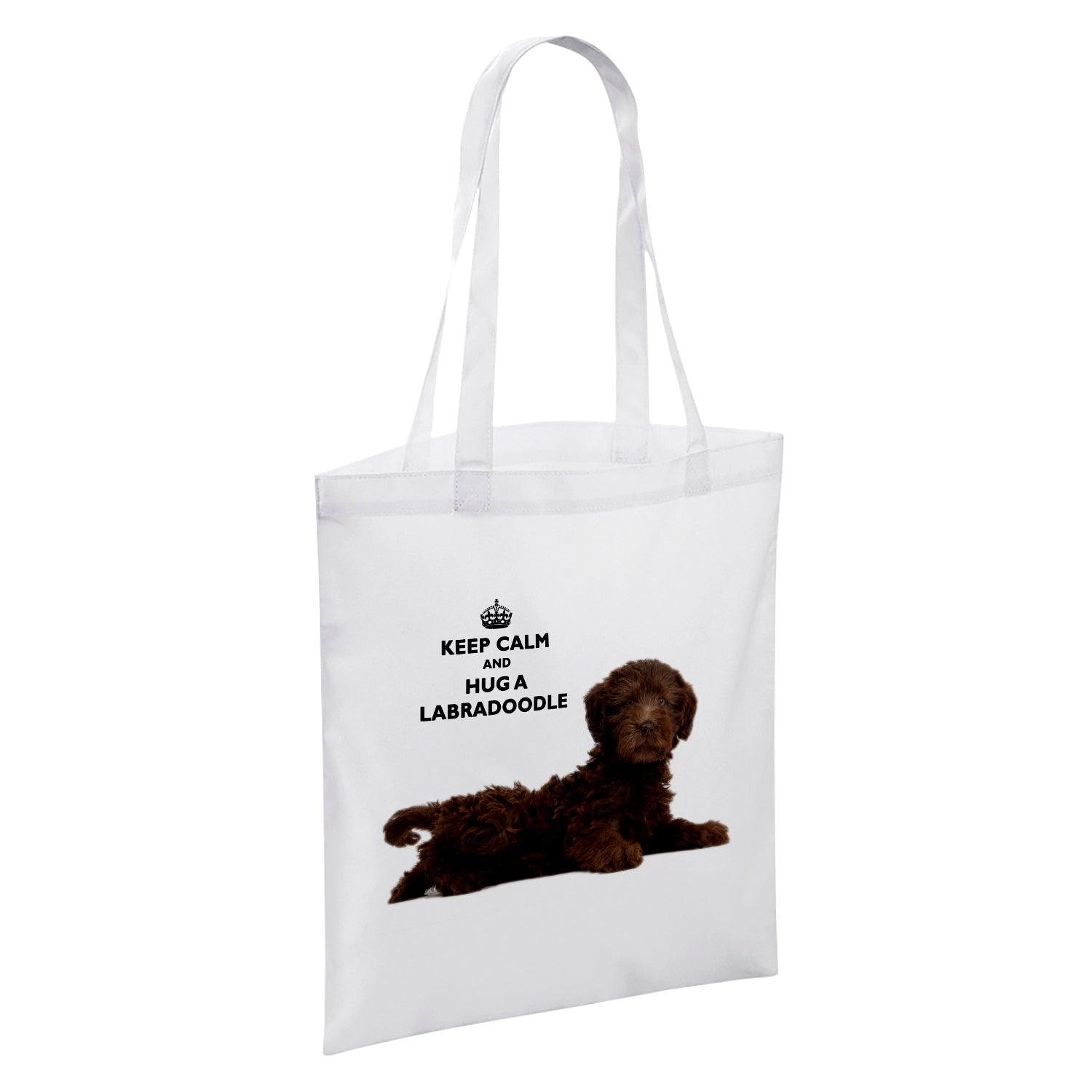 Keep Calm And Hug An Animal (Various) White Reusable Shopper Tote Bag