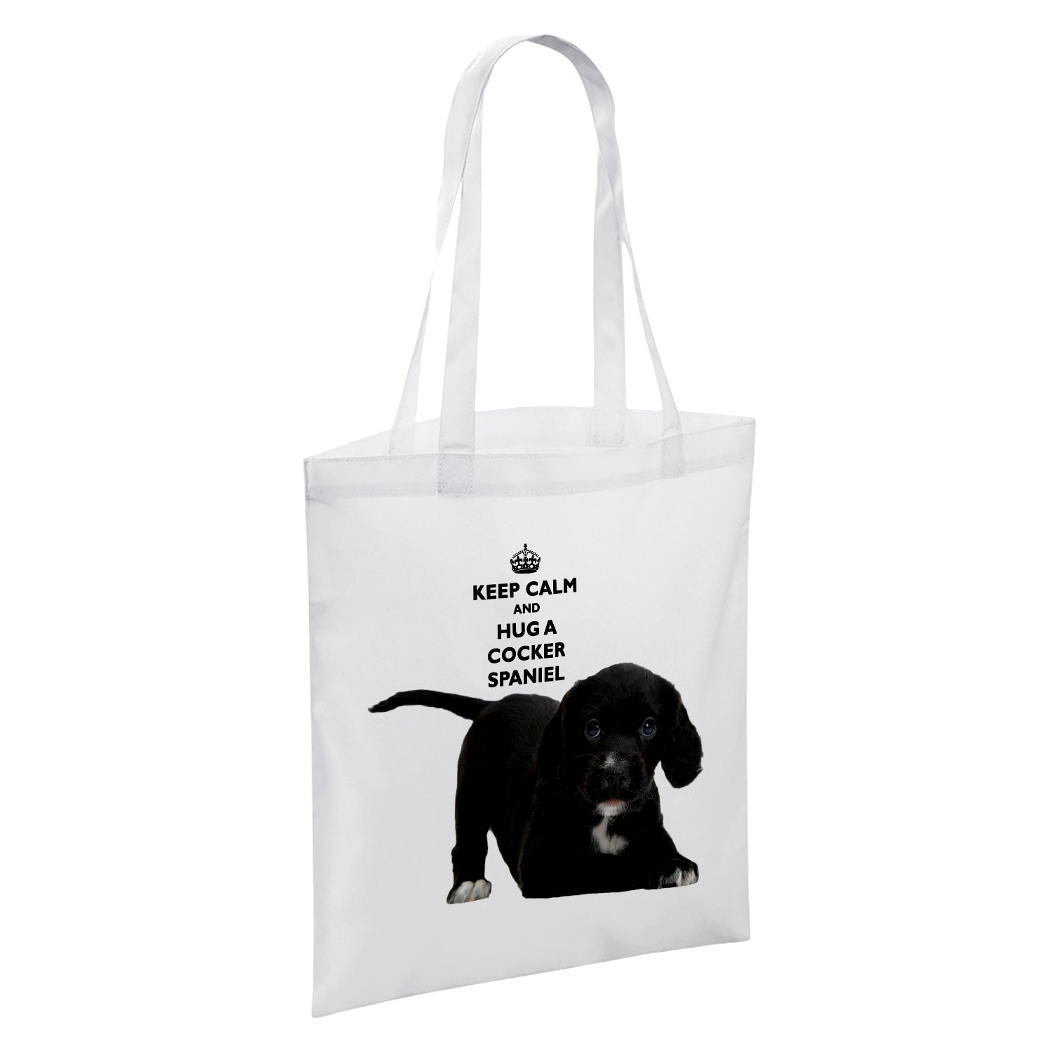 Keep Calm And Hug An Animal (Various) White Reusable Shopper Tote Bag