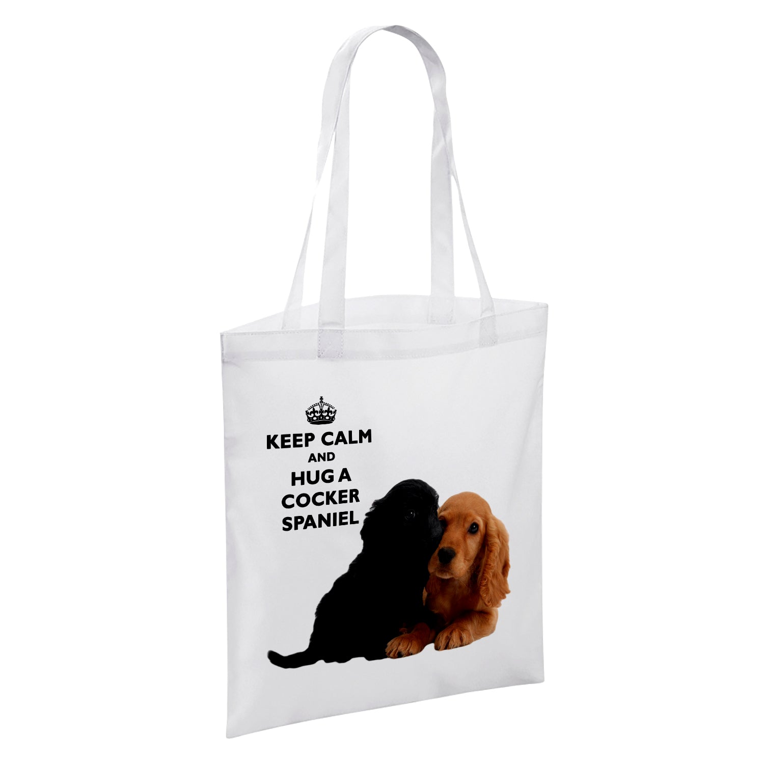 Keep Calm And Hug An Animal (Various) White Reusable Shopper Tote Bag