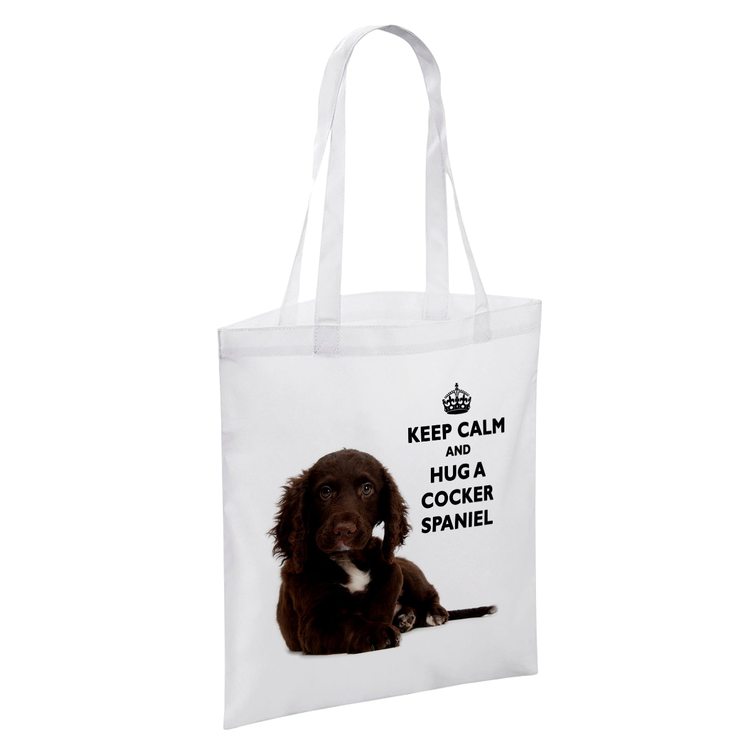 Keep Calm And Hug An Animal (Various) White Reusable Shopper Tote Bag