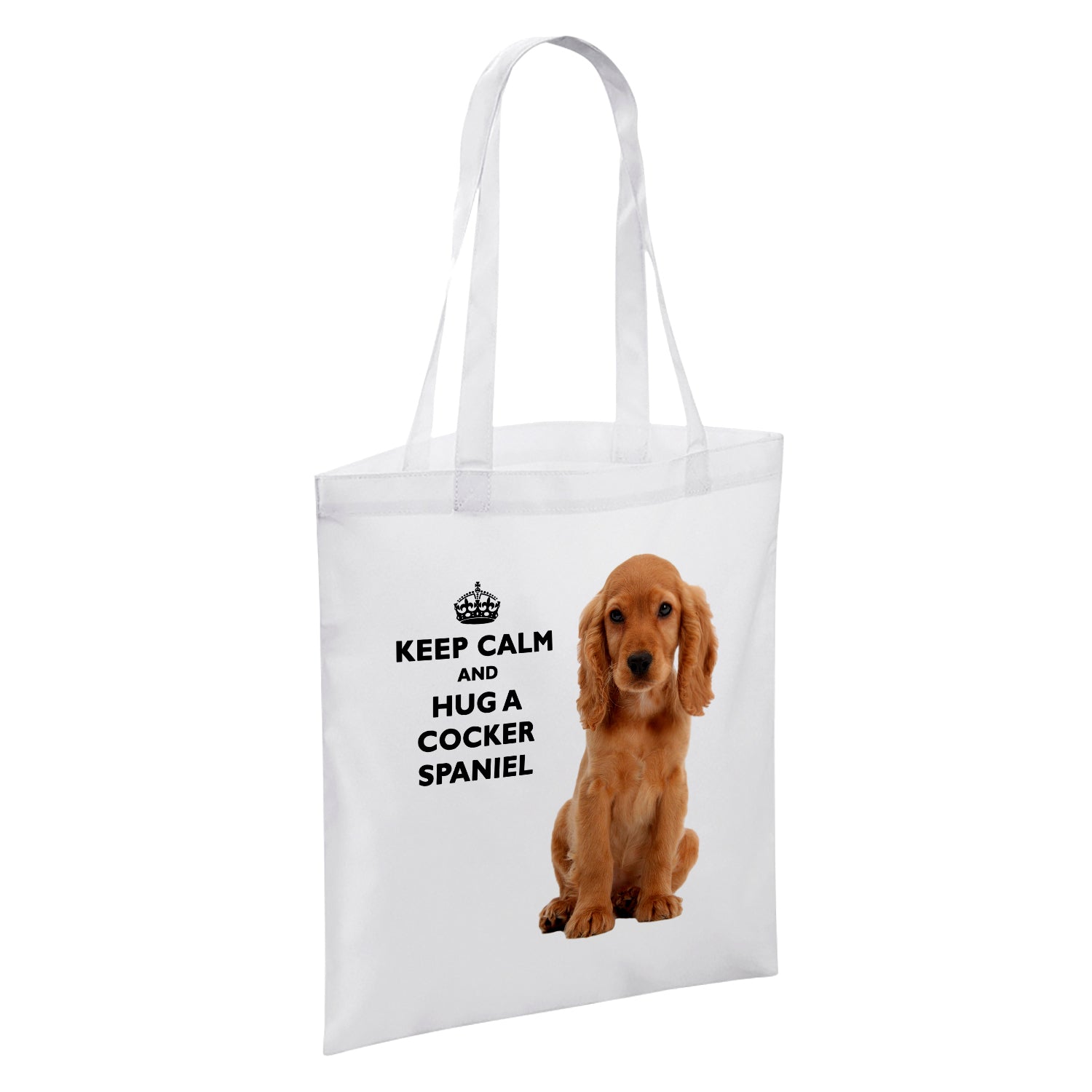Keep Calm And Hug An Animal (Various) White Reusable Shopper Tote Bag