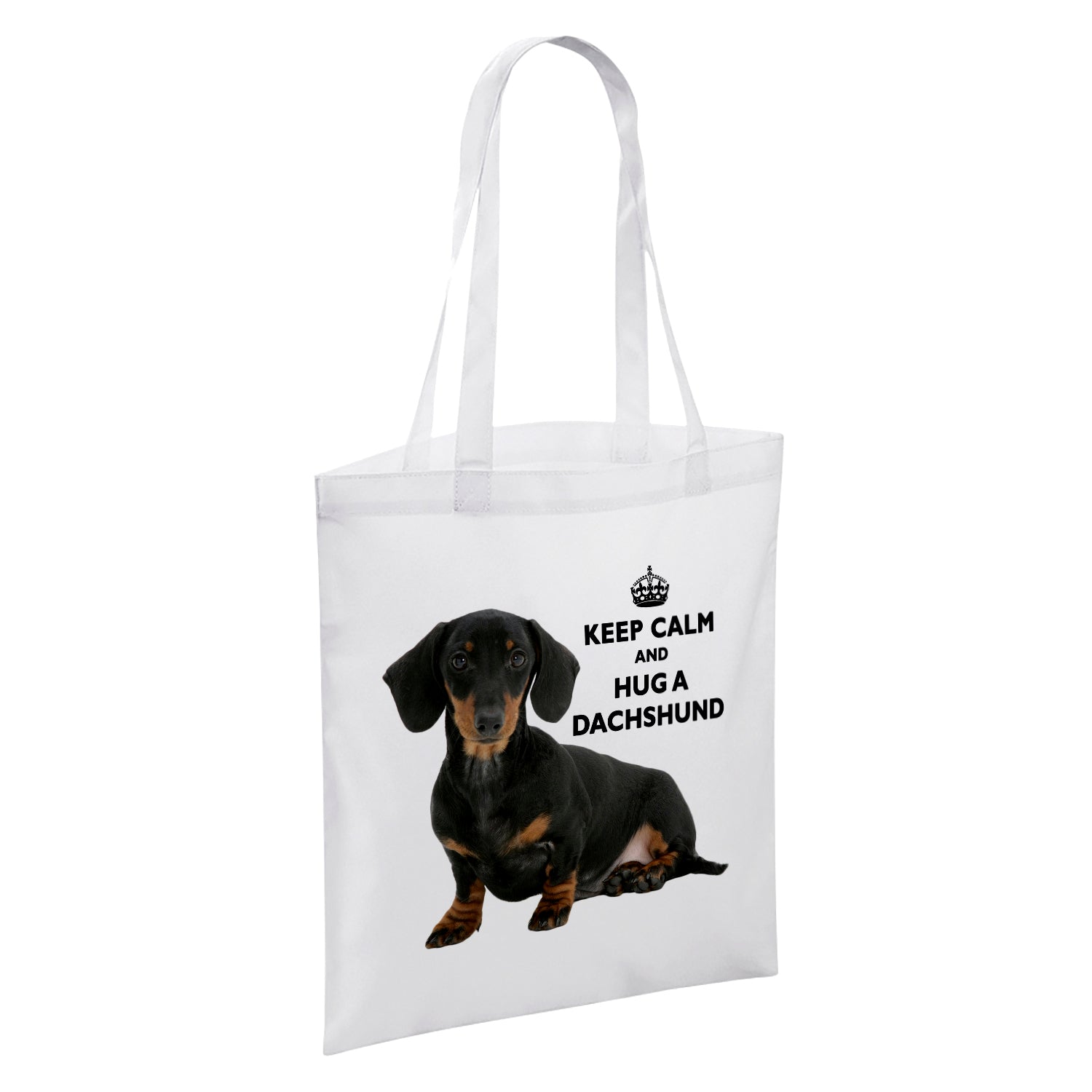 Keep Calm And Hug An Animal (Various) White Reusable Shopper Tote Bag