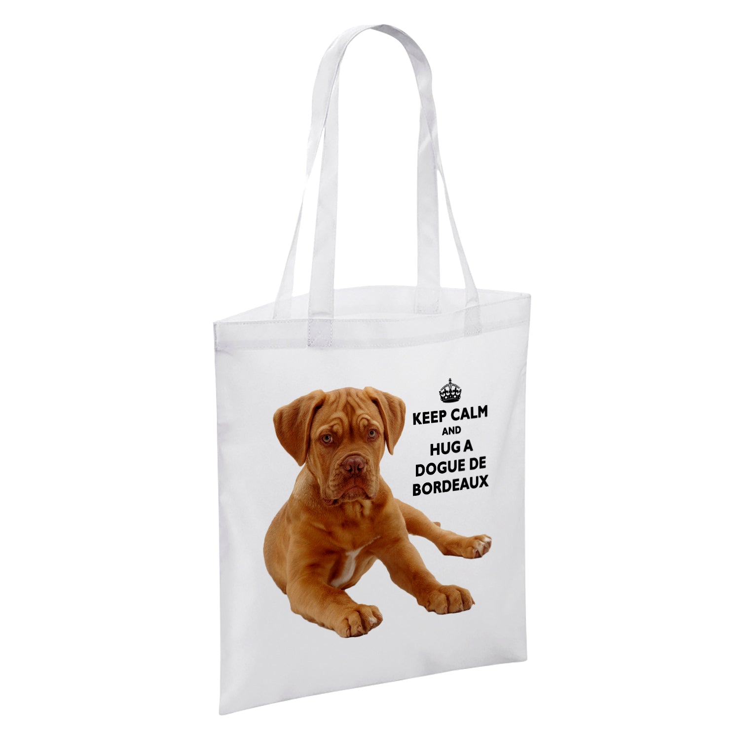 Keep Calm And Hug An Animal (Various) White Reusable Shopper Tote Bag