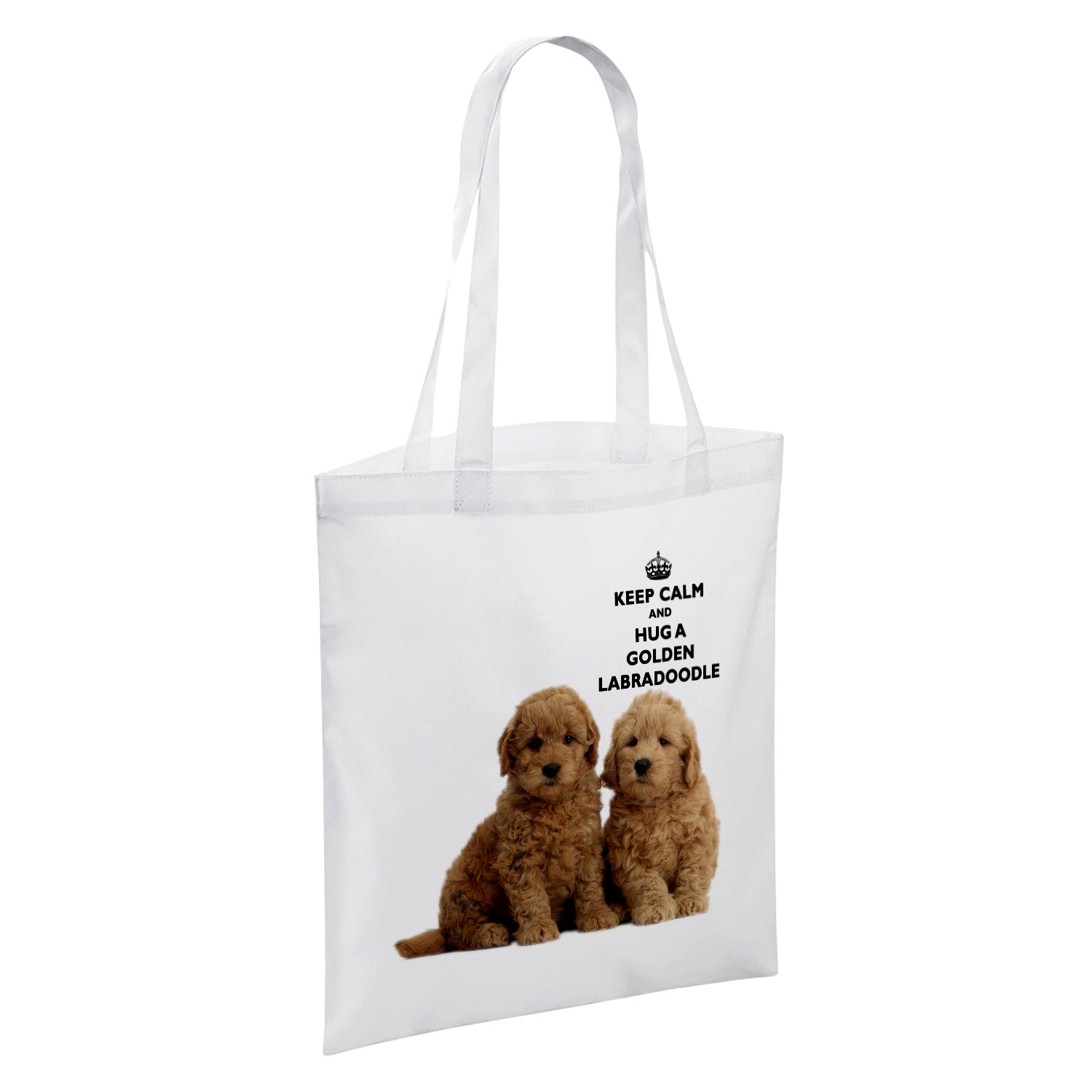 Keep Calm And Hug An Animal (Various) White Reusable Shopper Tote Bag