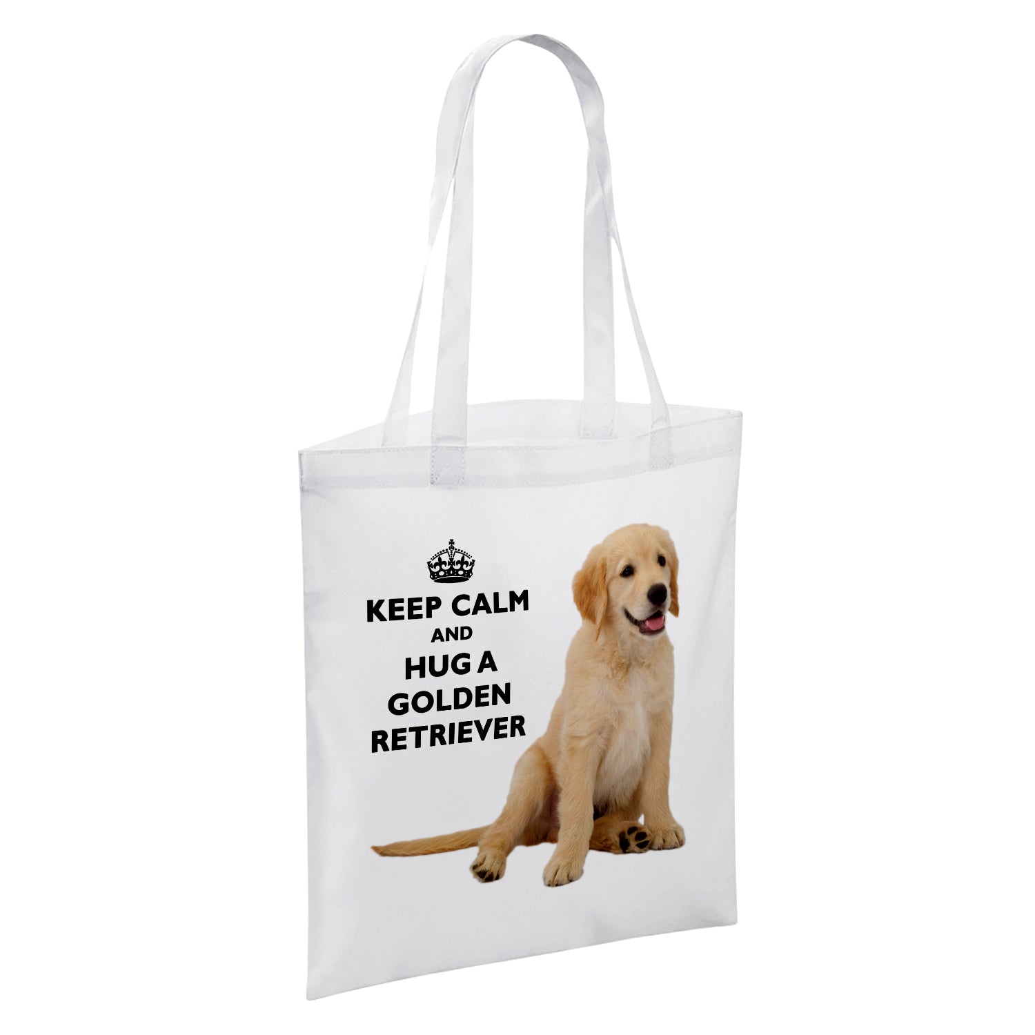 Keep Calm And Hug An Animal (Various) White Reusable Shopper Tote Bag