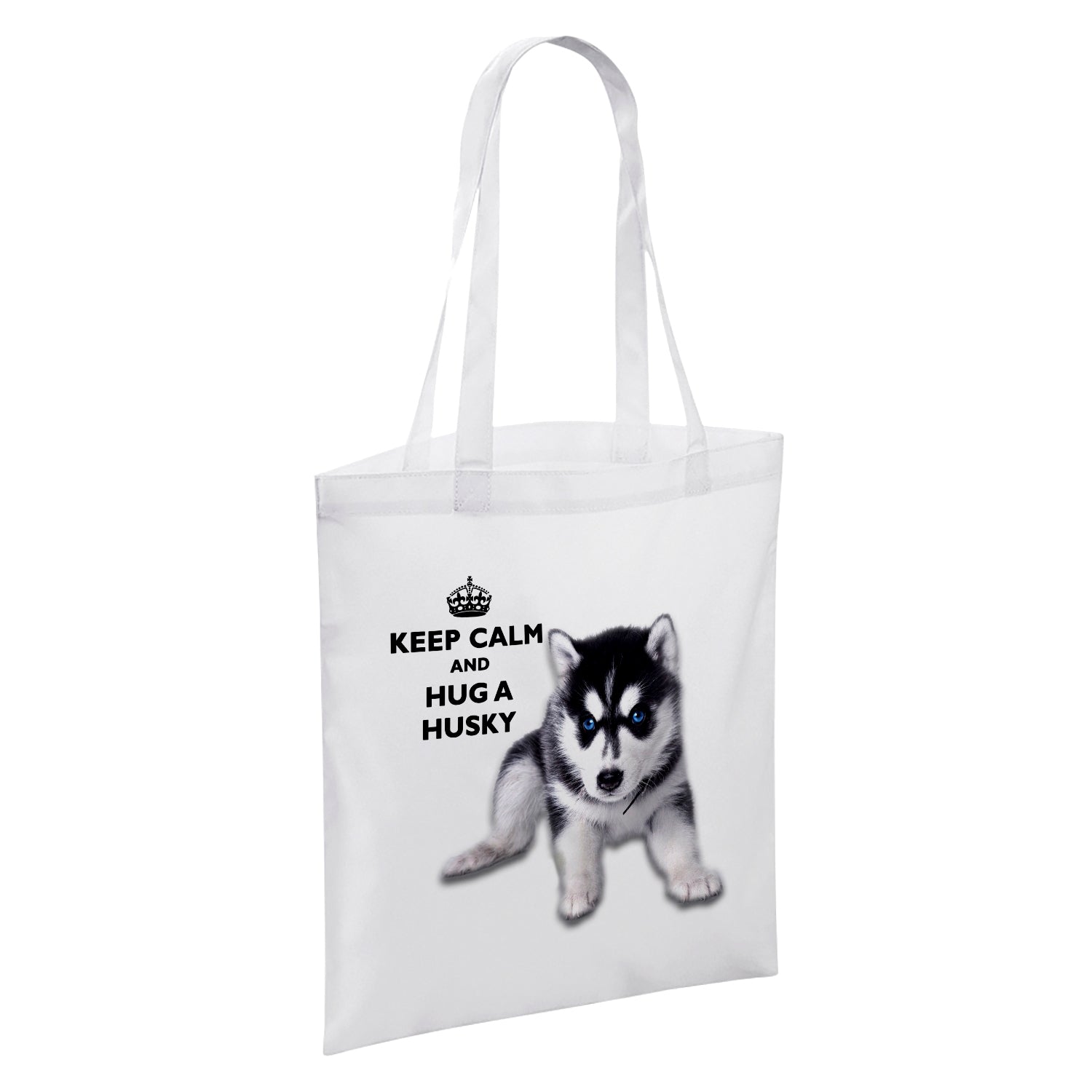 Keep Calm And Hug An Animal (Various) White Reusable Shopper Tote Bag