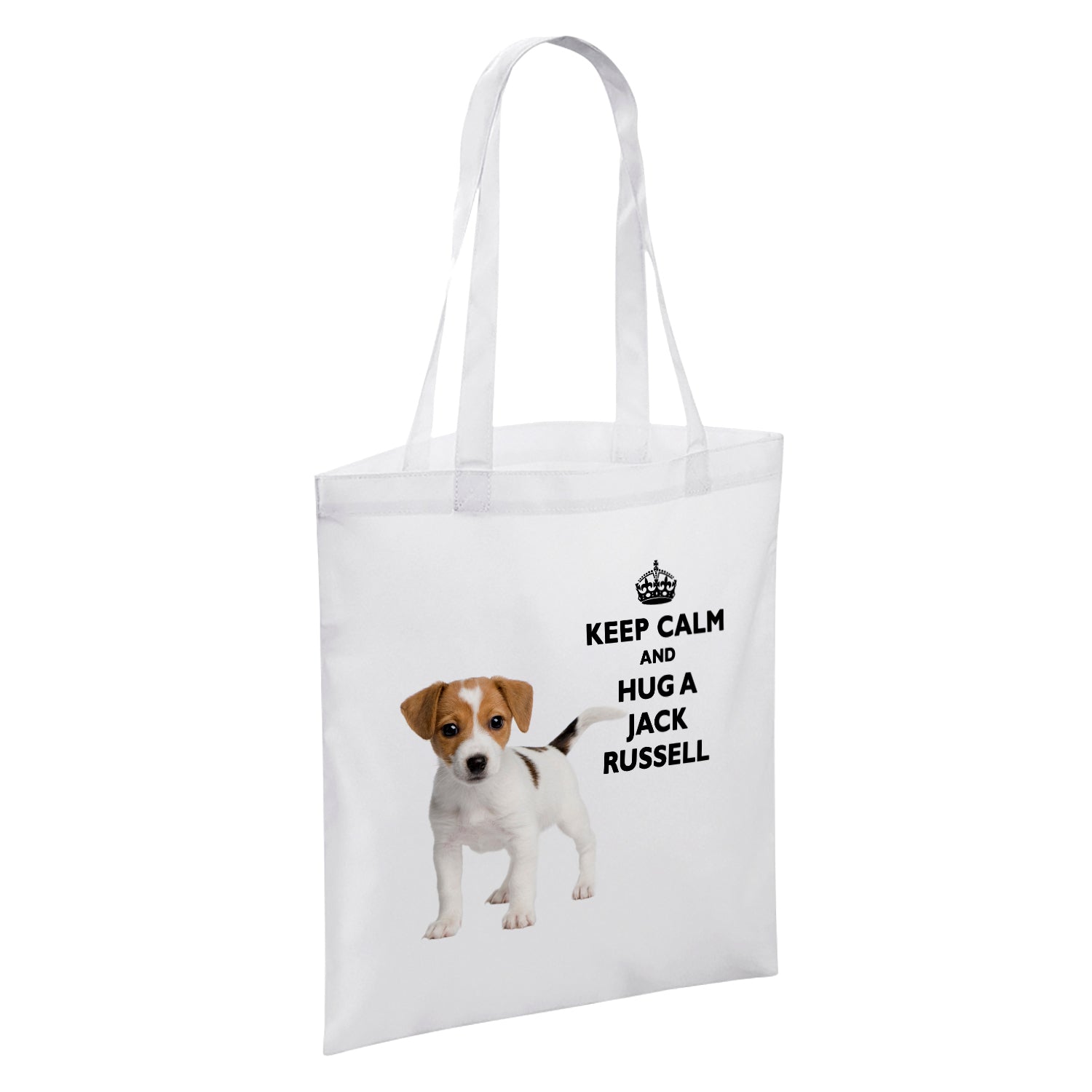 Keep Calm And Hug An Animal (Various) White Reusable Shopper Tote Bag