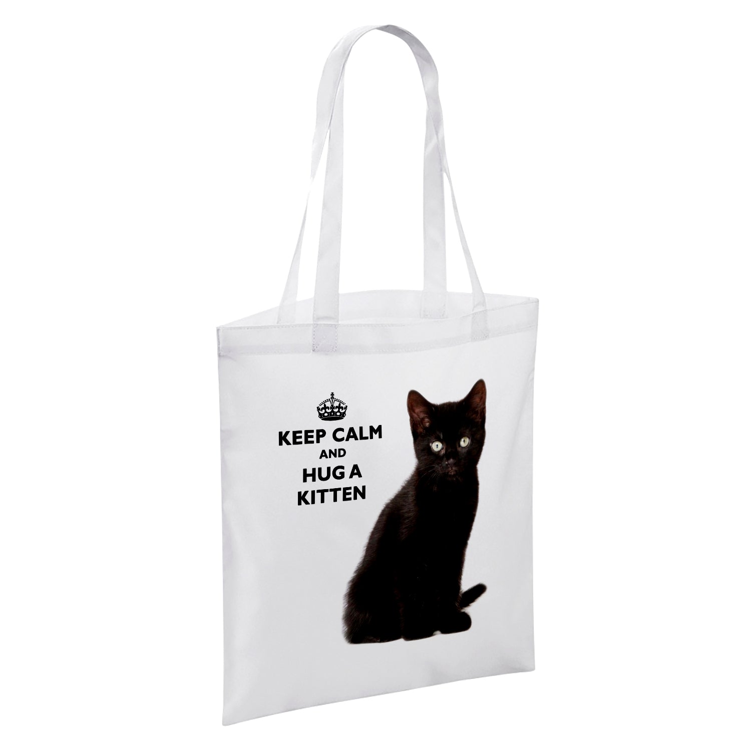 Keep Calm And Hug An Animal (Various) White Reusable Shopper Tote Bag
