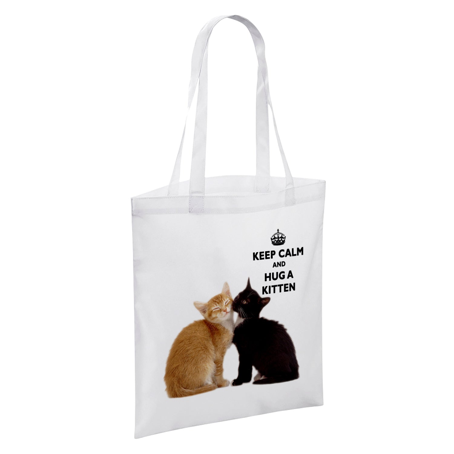 Keep Calm And Hug An Animal (Various) White Reusable Shopper Tote Bag