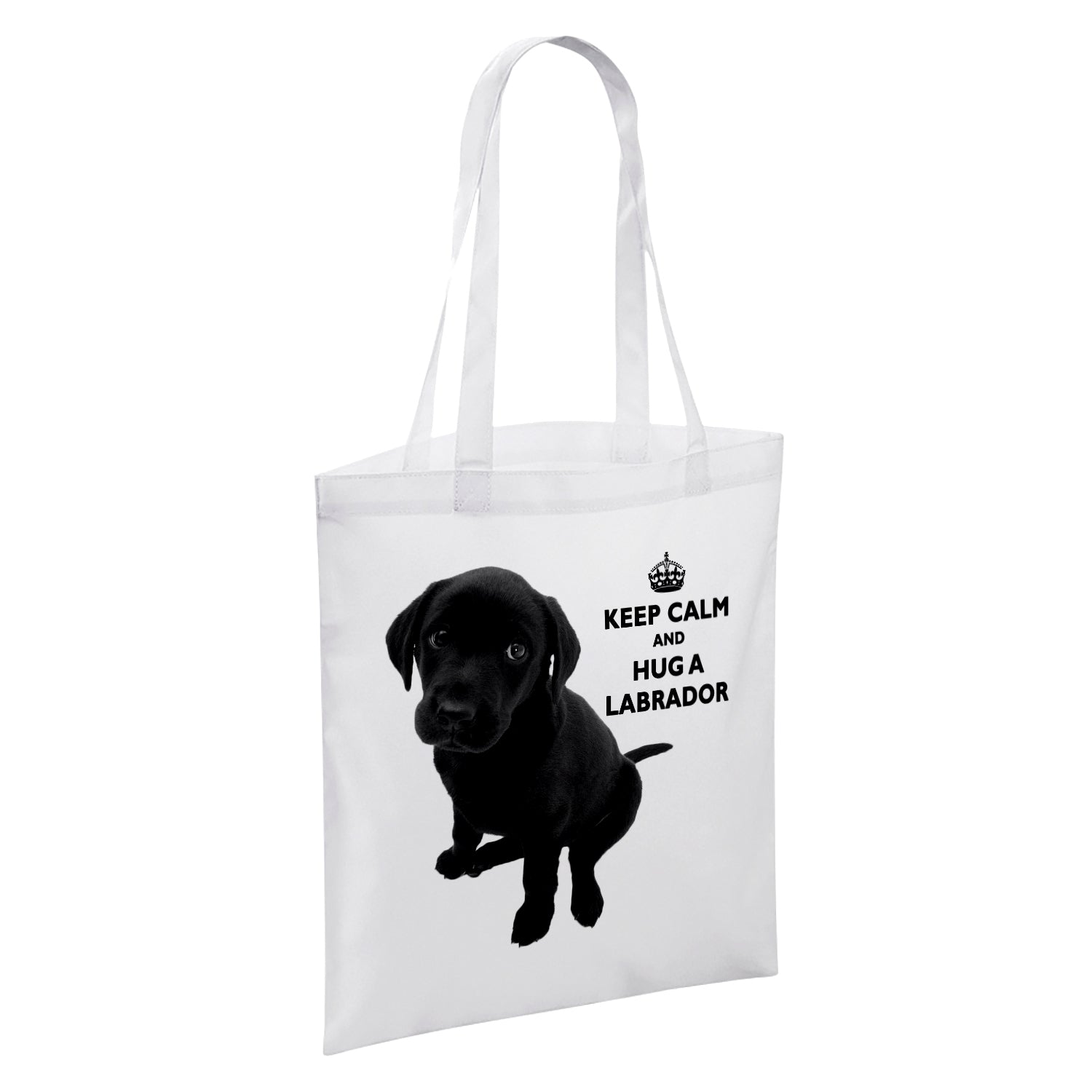 Keep Calm And Hug An Animal (Various) White Reusable Shopper Tote Bag