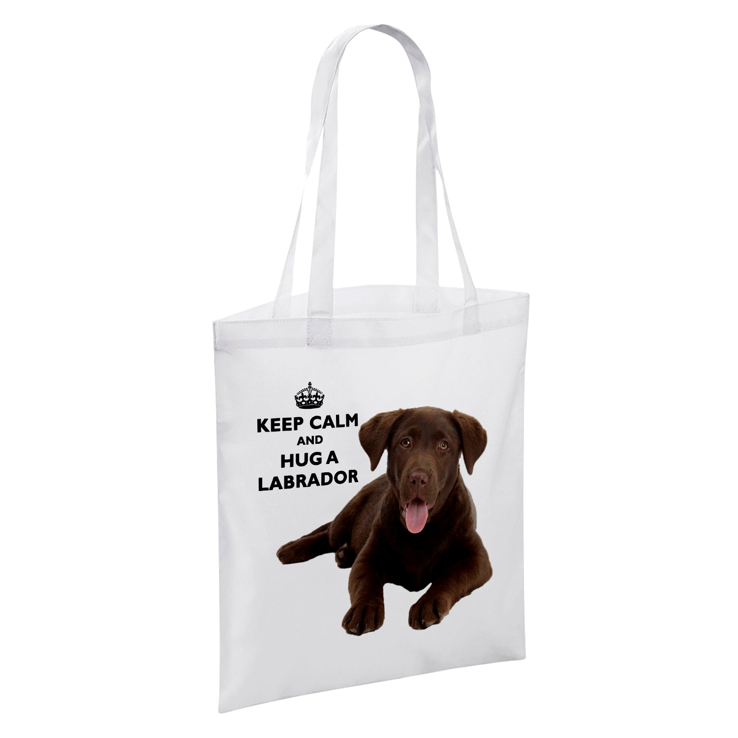 Keep Calm And Hug An Animal (Various) White Reusable Shopper Tote Bag