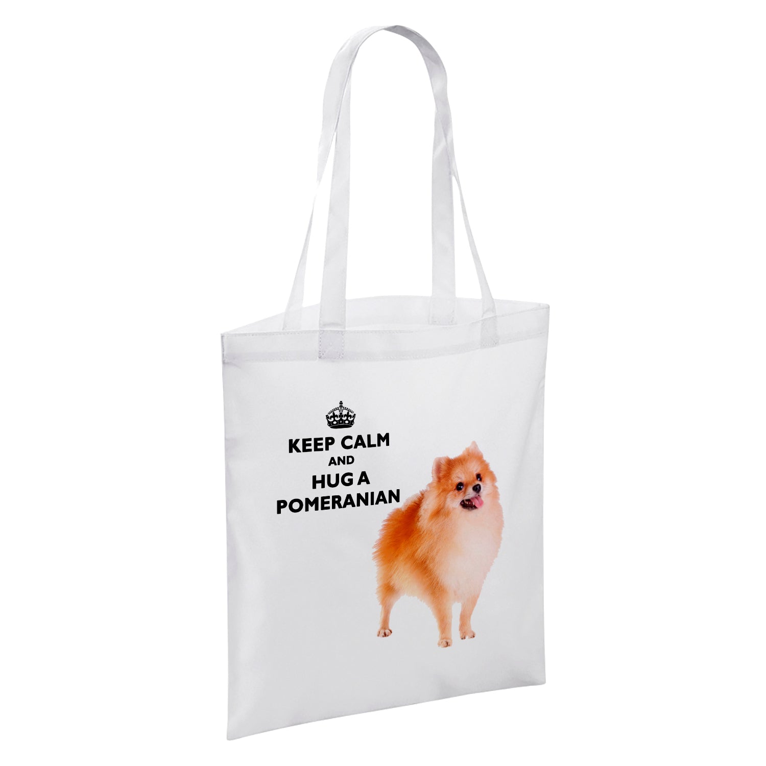 Keep Calm And Hug An Animal (Various) White Reusable Shopper Tote Bag