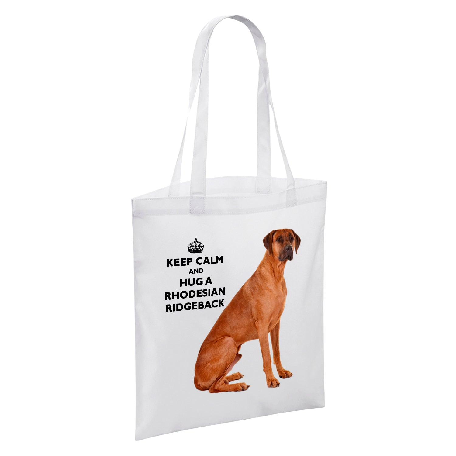 Keep Calm And Hug An Animal (Various) White Reusable Shopper Tote Bag