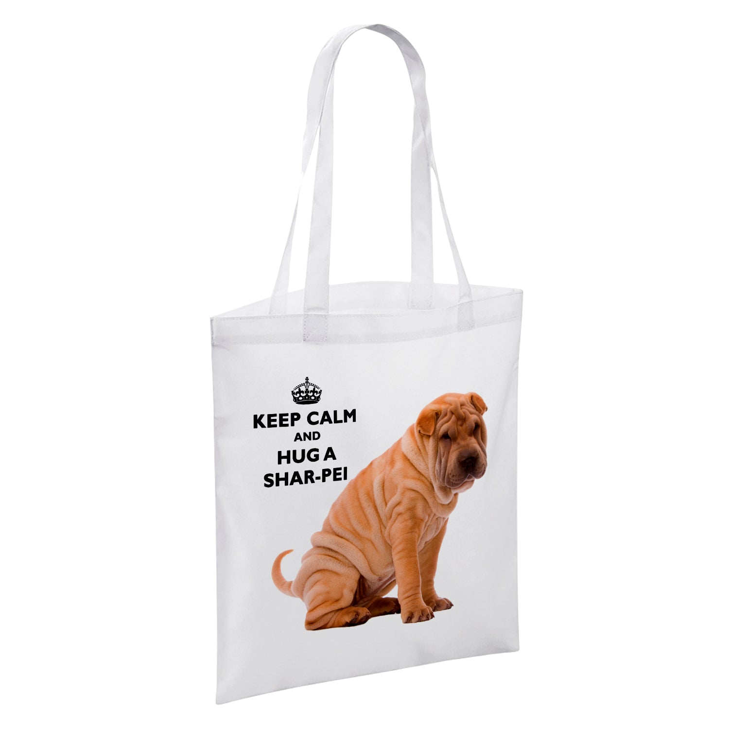 Keep Calm And Hug An Animal (Various) White Reusable Shopper Tote Bag