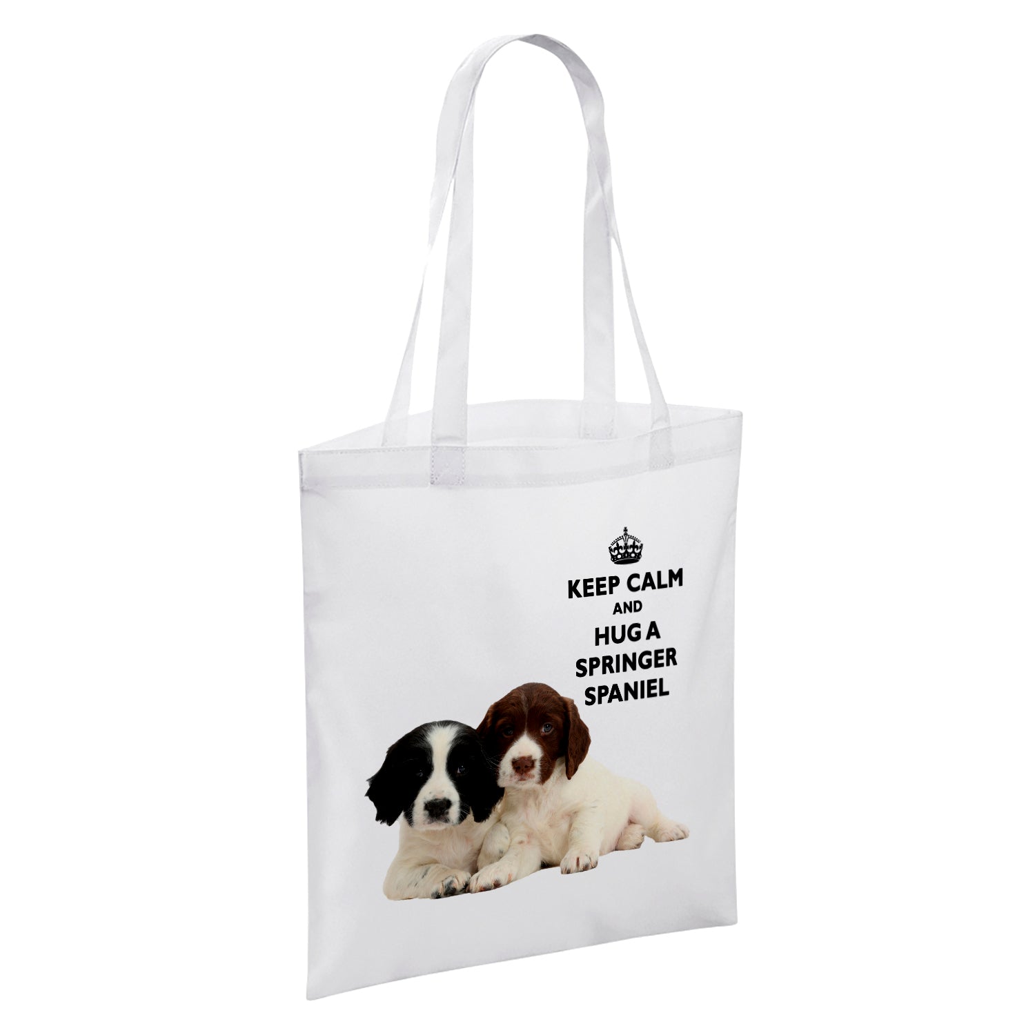 Keep Calm And Hug An Animal (Various) White Reusable Shopper Tote Bag