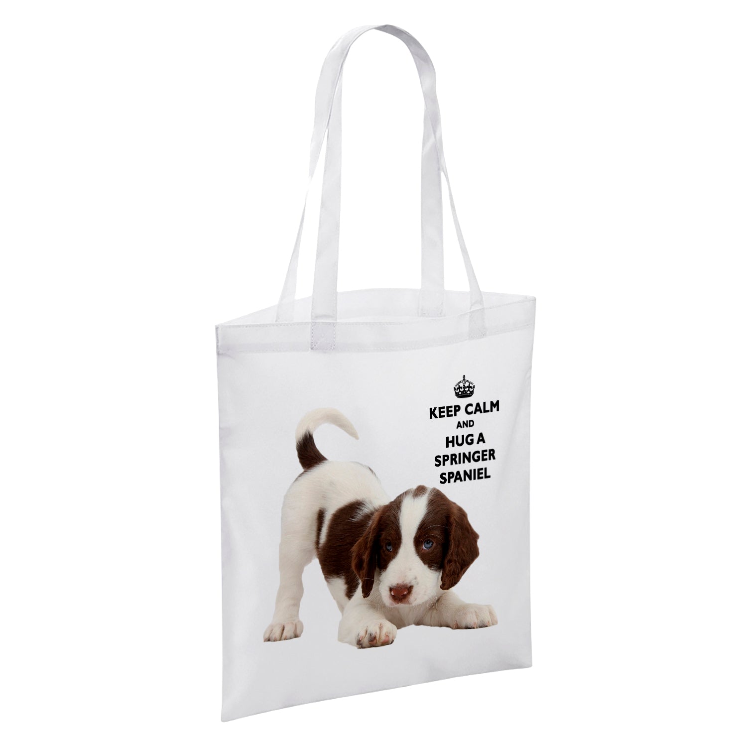Keep Calm And Hug An Animal (Various) White Reusable Shopper Tote Bag