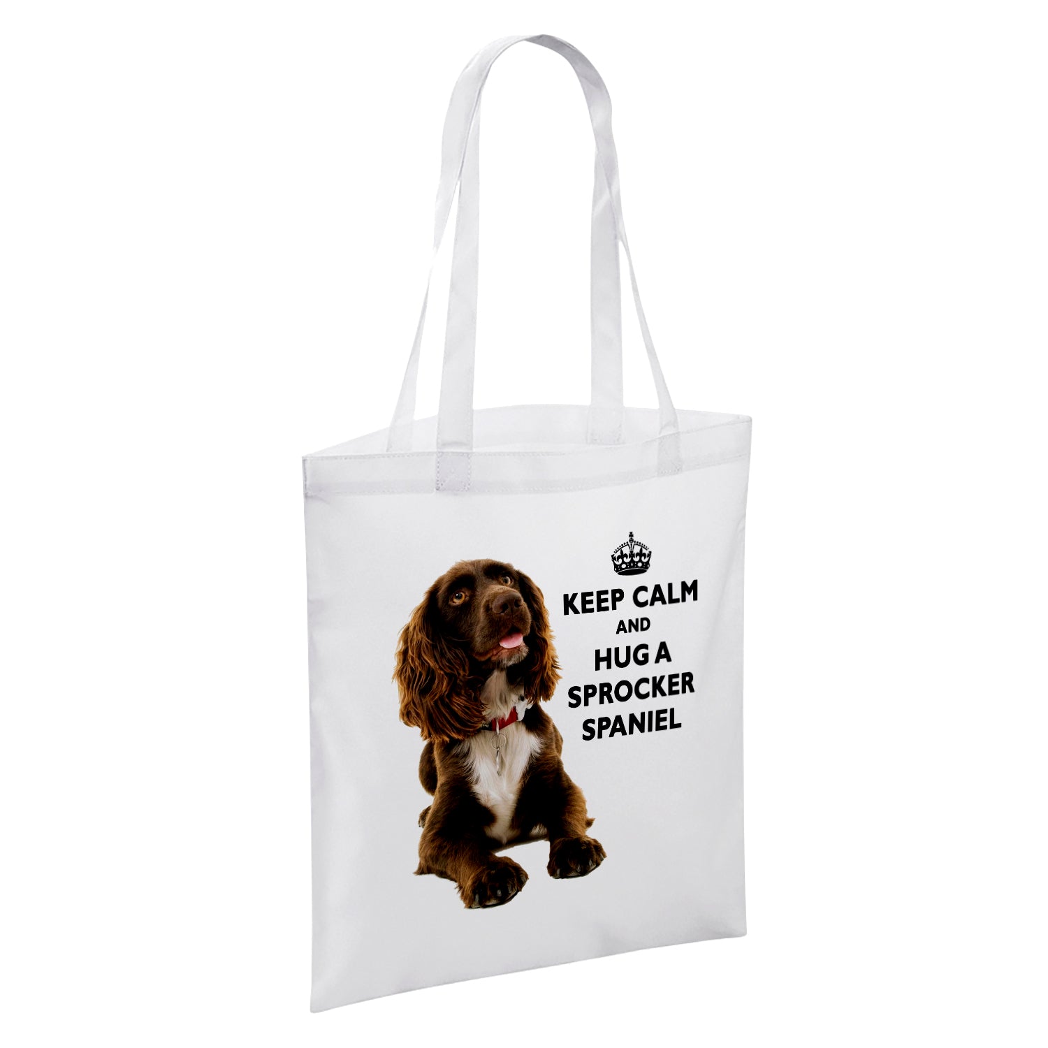 Keep Calm And Hug An Animal (Various) White Reusable Shopper Tote Bag