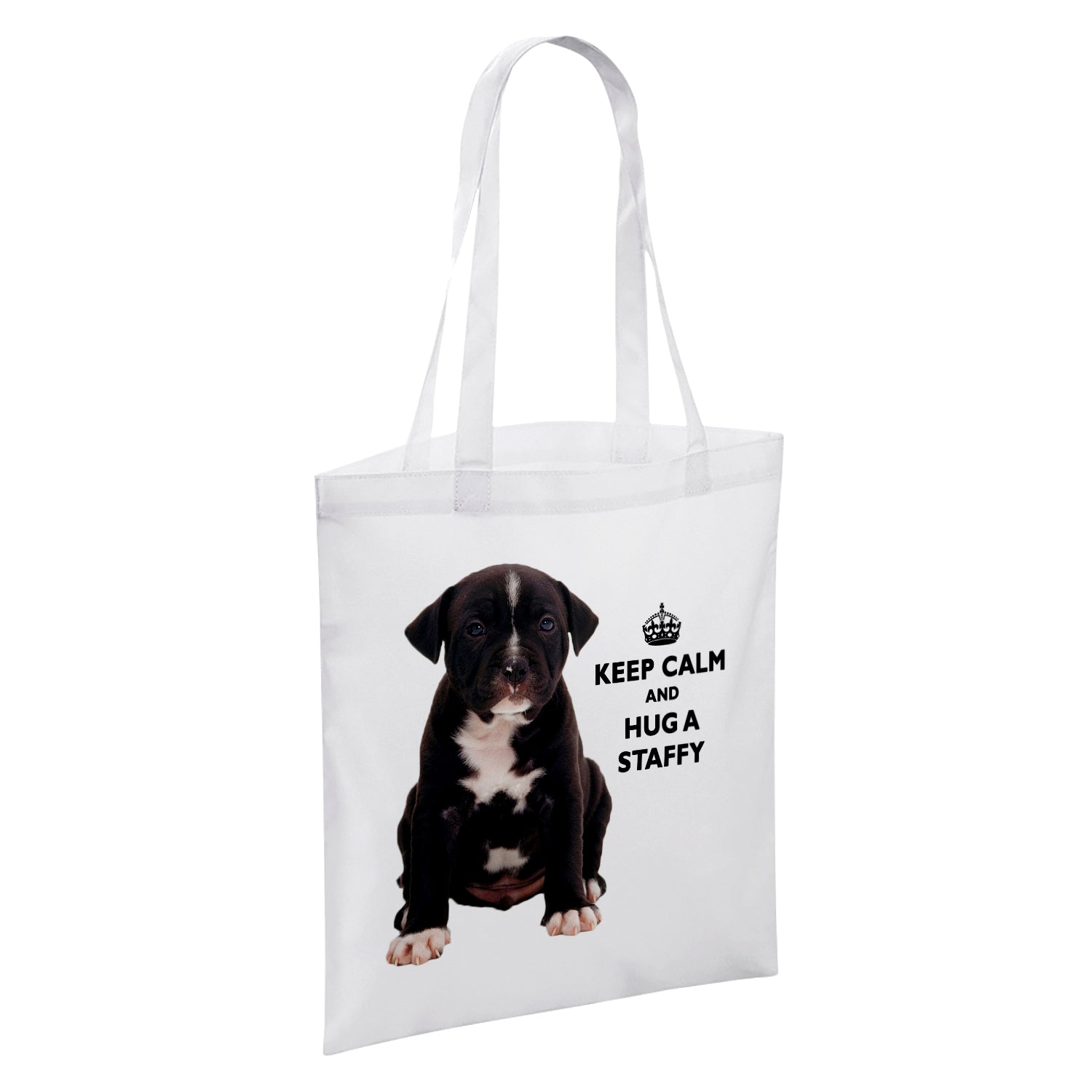 Keep Calm And Hug An Animal (Various) White Reusable Shopper Tote Bag