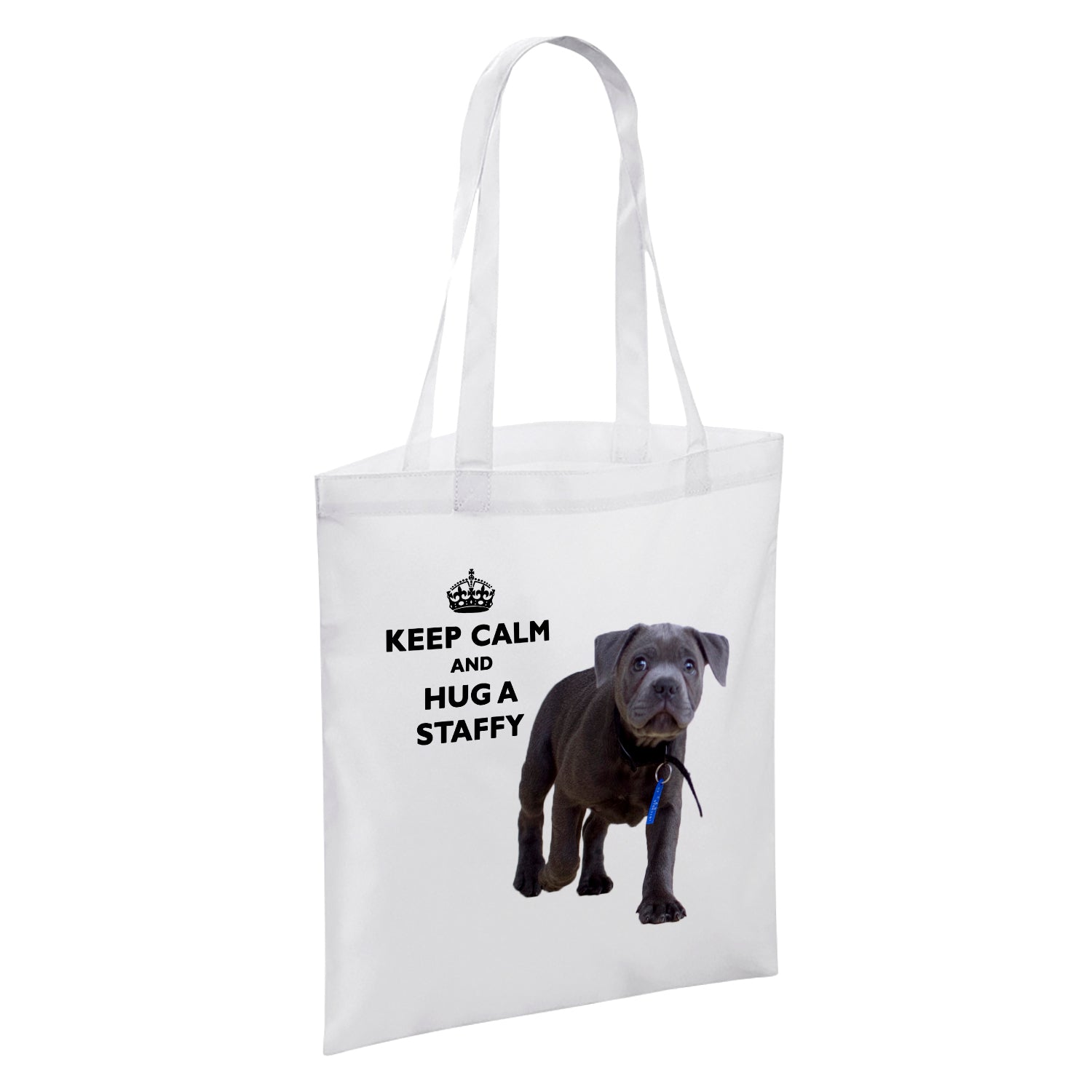 Keep Calm And Hug An Animal (Various) White Reusable Shopper Tote Bag