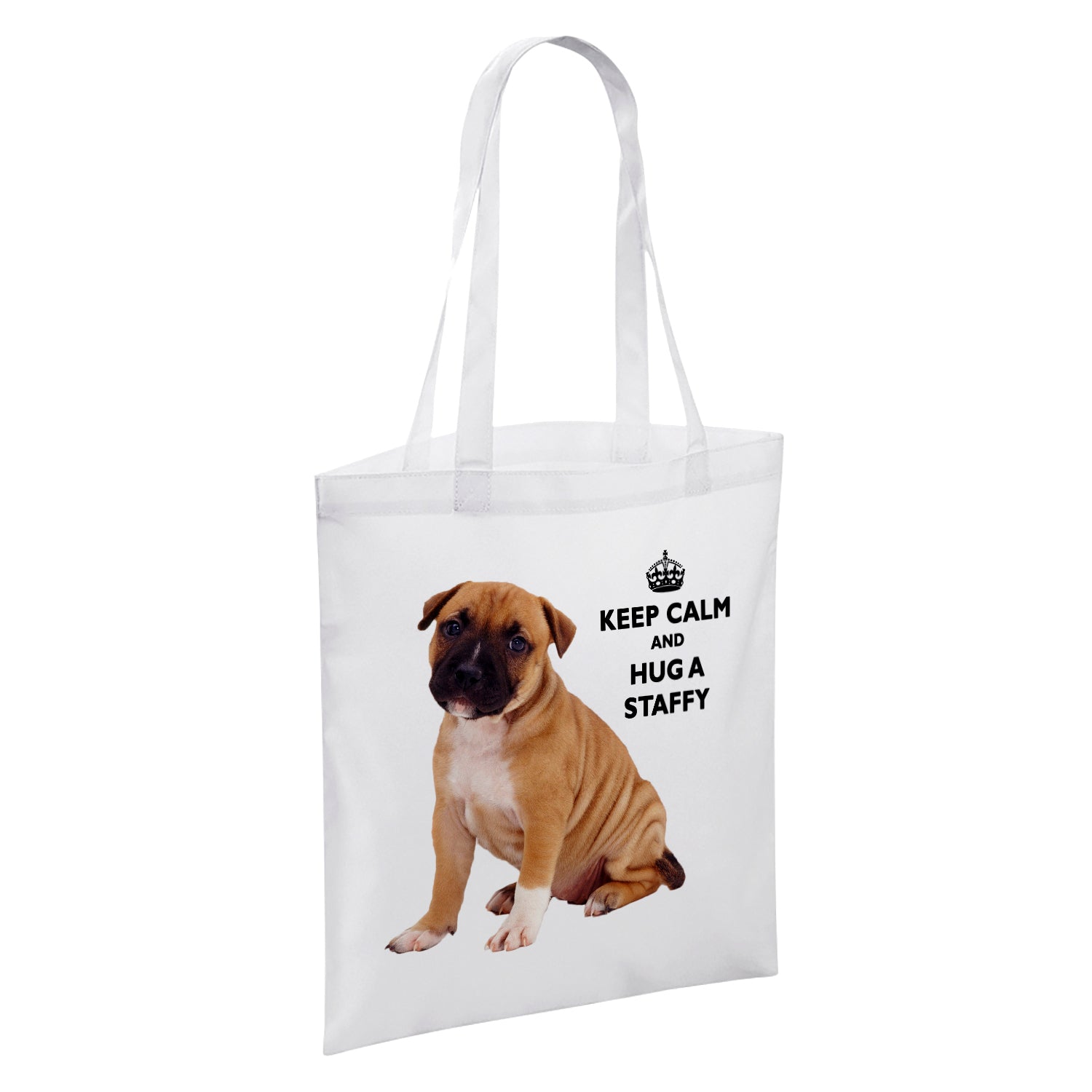 Keep Calm And Hug An Animal (Various) White Reusable Shopper Tote Bag