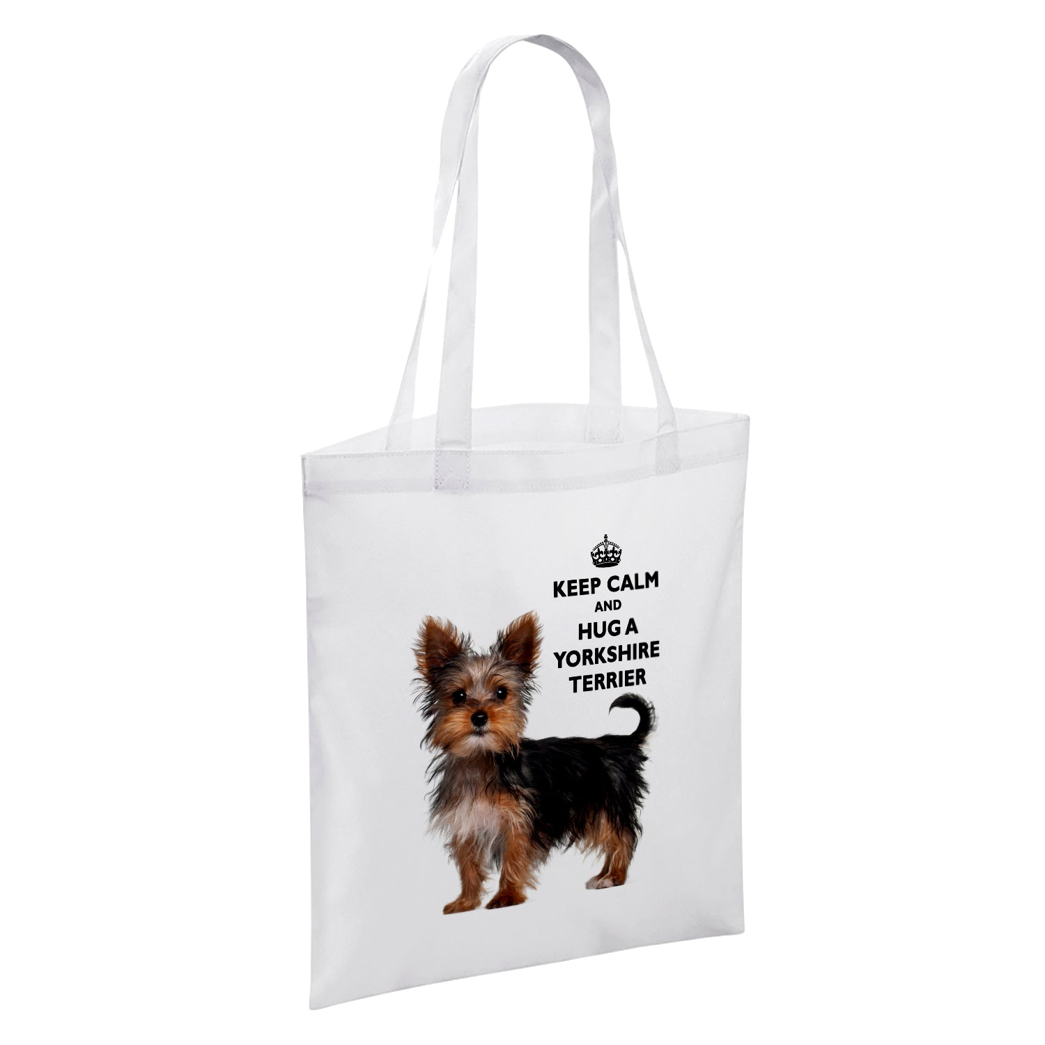 Keep Calm And Hug An Animal (Various) White Reusable Shopper Tote Bag