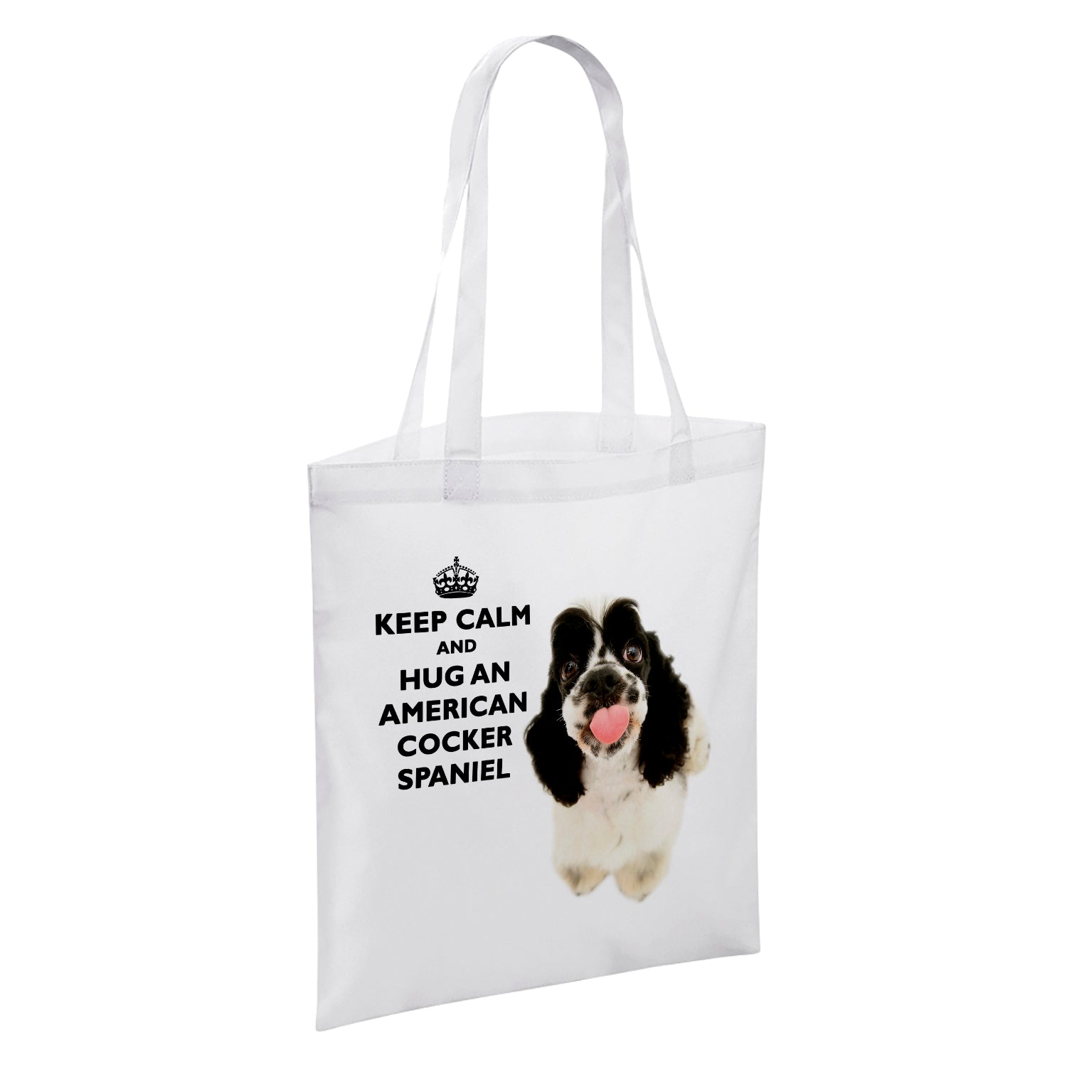 Keep Calm And Hug An Animal (Various) White Reusable Shopper Tote Bag