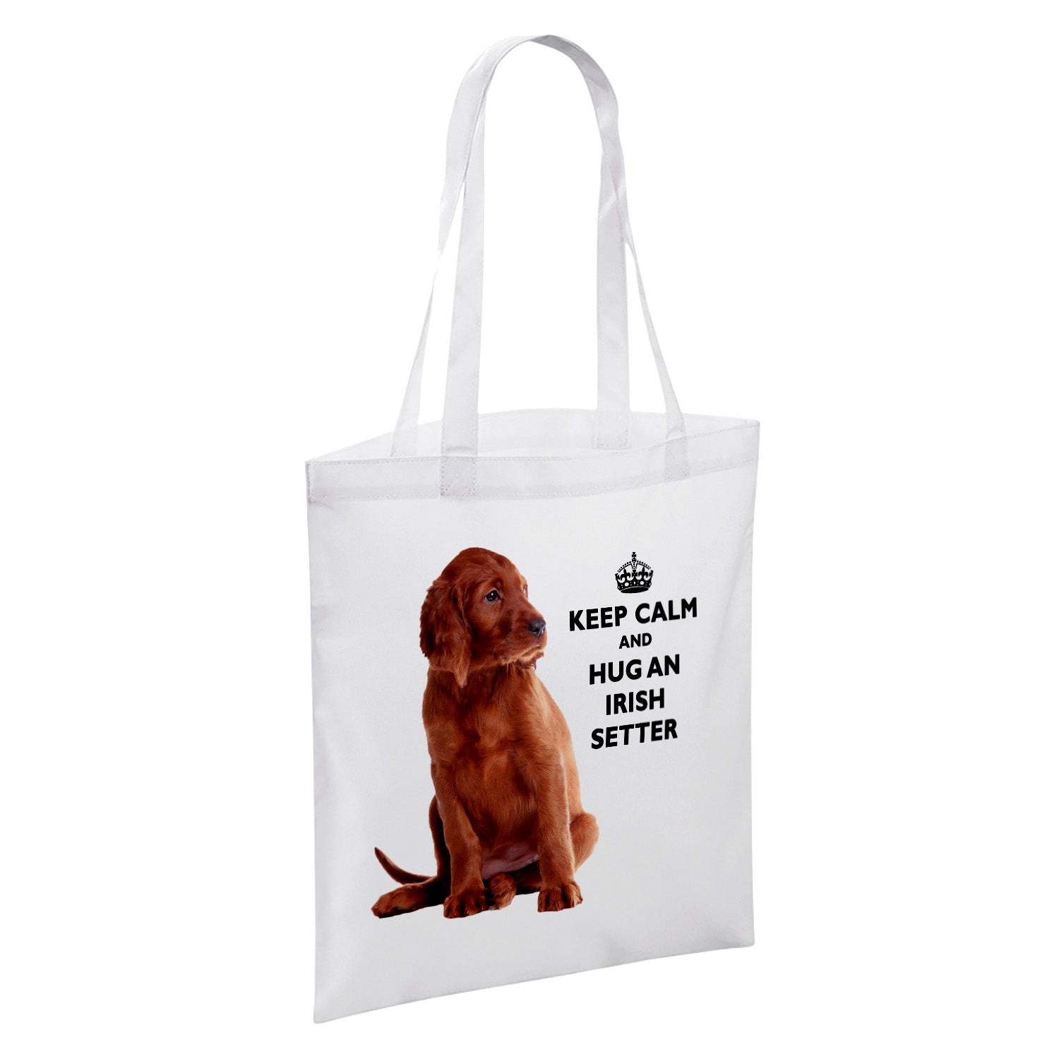 Keep Calm And Hug An Animal (Various) White Reusable Shopper Tote Bag