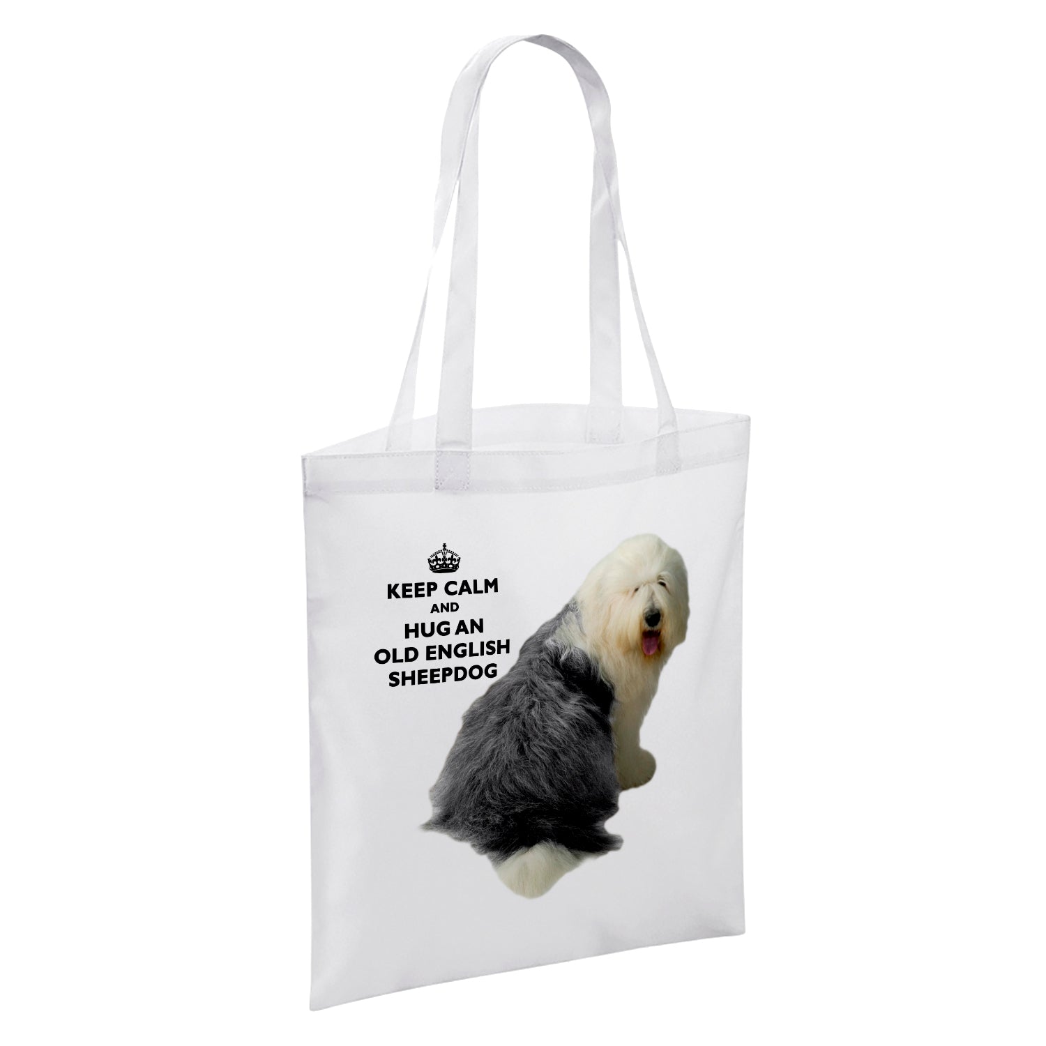 Keep Calm And Hug An Animal (Various) White Reusable Shopper Tote Bag