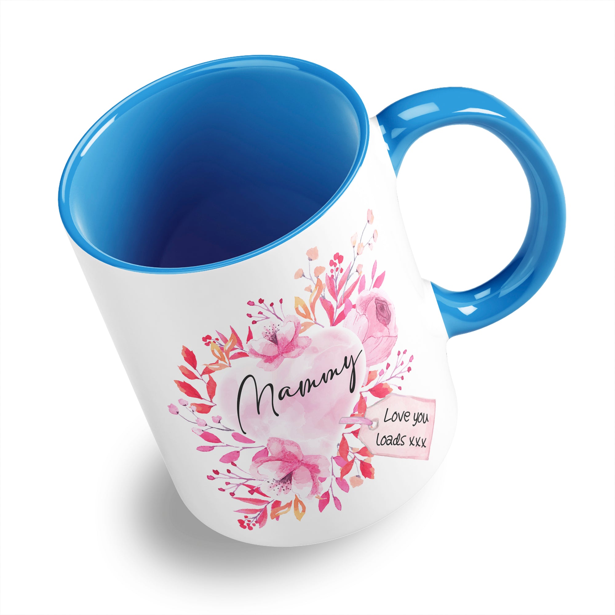 Floral Watercolour Heart With Tag (Relation) Ceramic Coffee / Tea Mug