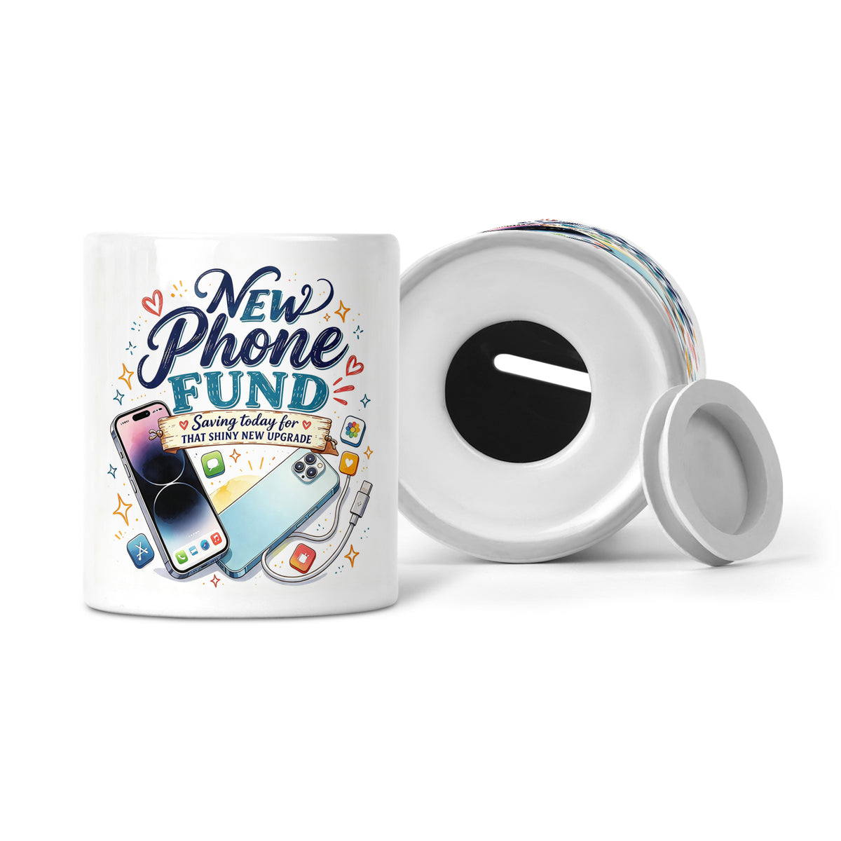 New Phone Fund - Saving Today For That Shiny New Upgrade Ceramic Money Box