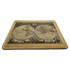 Old World Map Rubber Non-slip Computer PC Mousemat - Premium Stitched