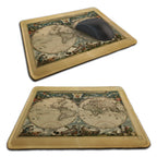 Old World Map Rubber Non-slip Computer PC Mousemat - Premium Stitched