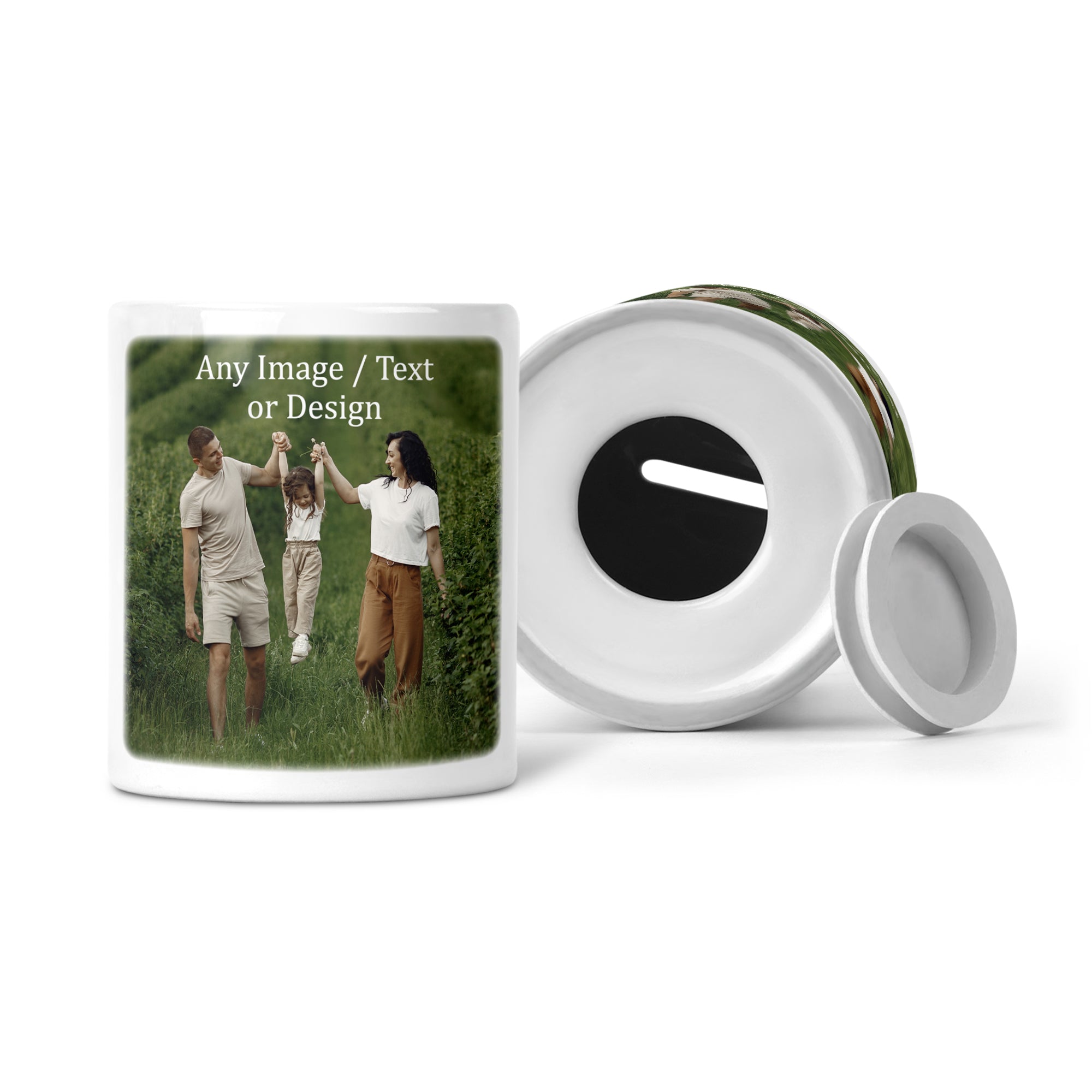 Personalised Any Image / Text Ceramic Money Box