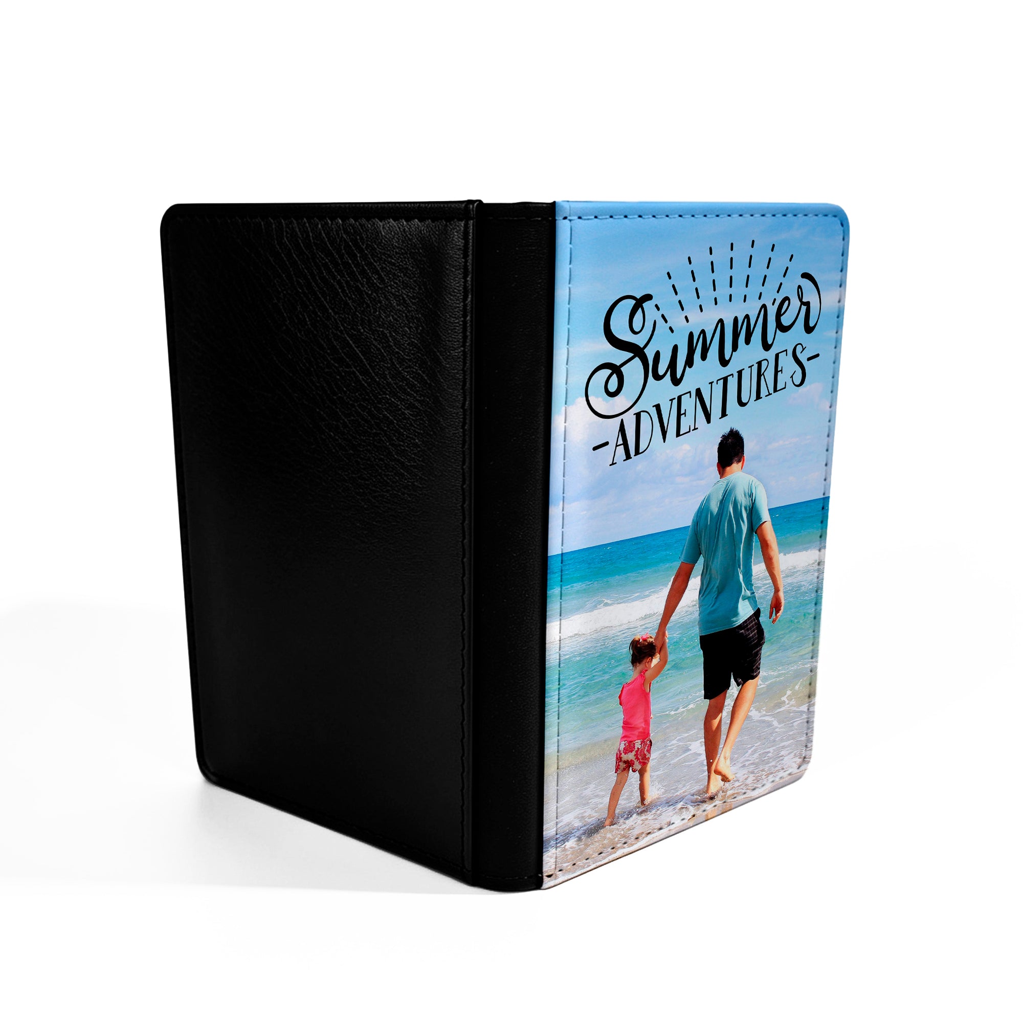 Personalised Any Image / Text Faux Leather Passport Holder / Cover