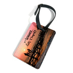 Personalised Any Image / Text PU Leather Luggage / Travel Bag Tag