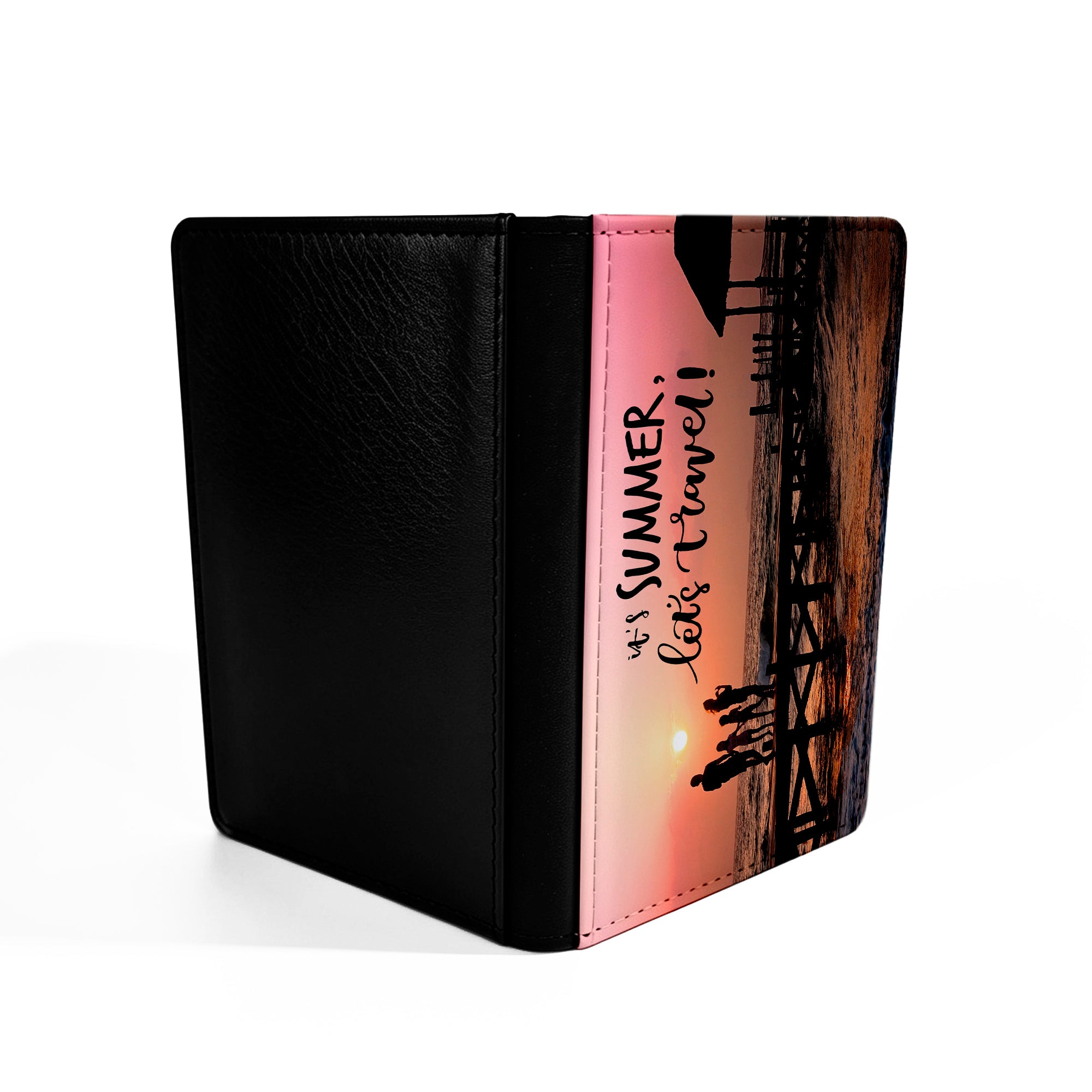 Personalised Any Image / Text Faux Leather Passport Holder / Cover