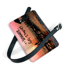 Personalised Any Image / Text PU Leather Luggage / Travel Bag Tag