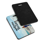 Personalised Any Image / Text PU Leather Luggage / Travel Bag Tag