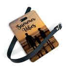 Personalised Any Image / Text PU Leather Luggage / Travel Bag Tag