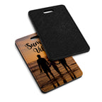 Personalised Any Image / Text PU Leather Luggage / Travel Bag Tag