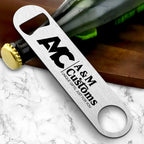 Personalised Any Image / Text Stainless Steel Bar Blade Bottle Opener