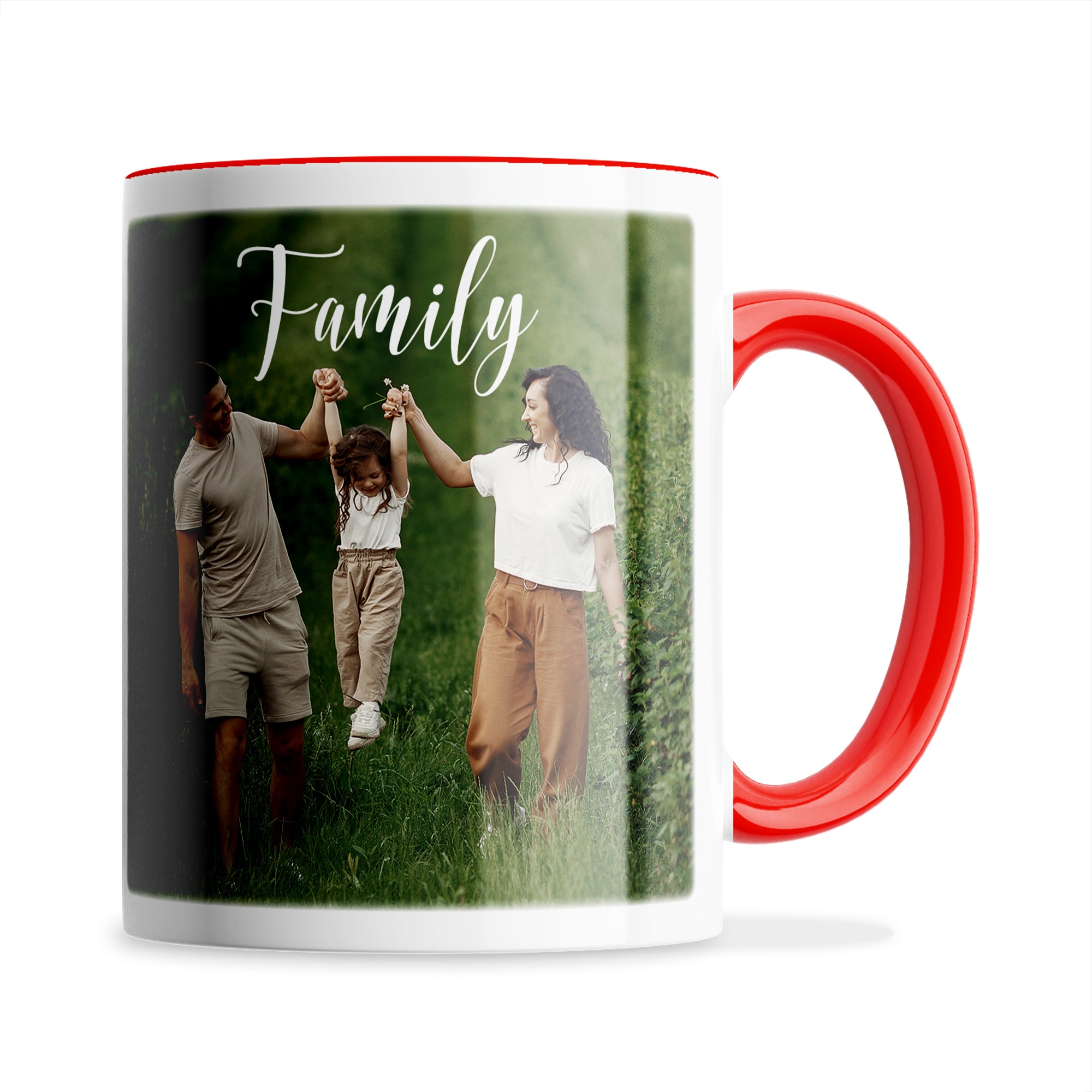 Personalised Photo Mug Custom Design Cup Text Name Logo With Rubber Coaster
